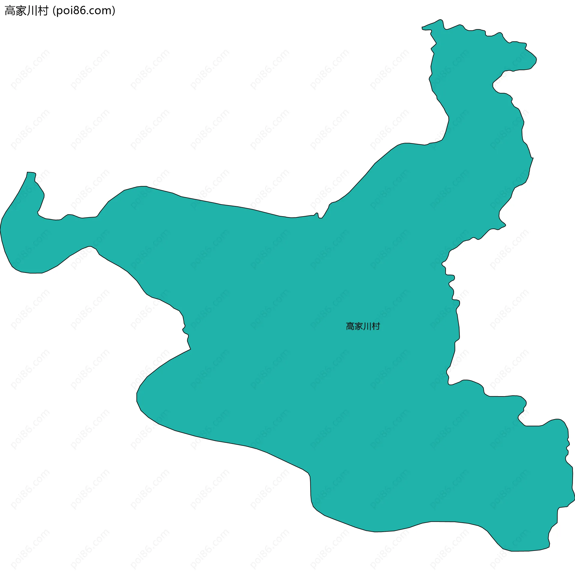 高家川村边界地图