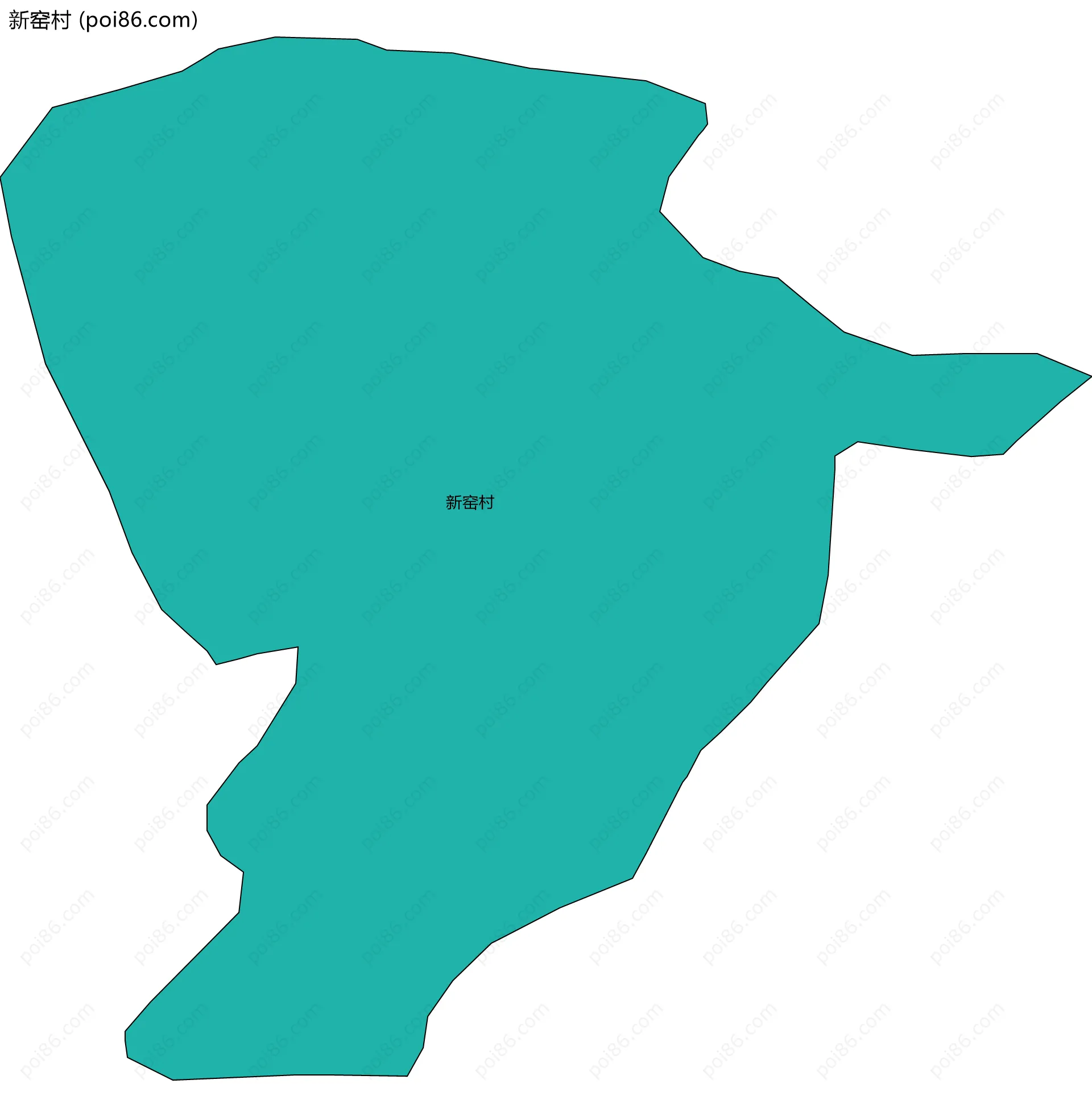 新窑村边界地图