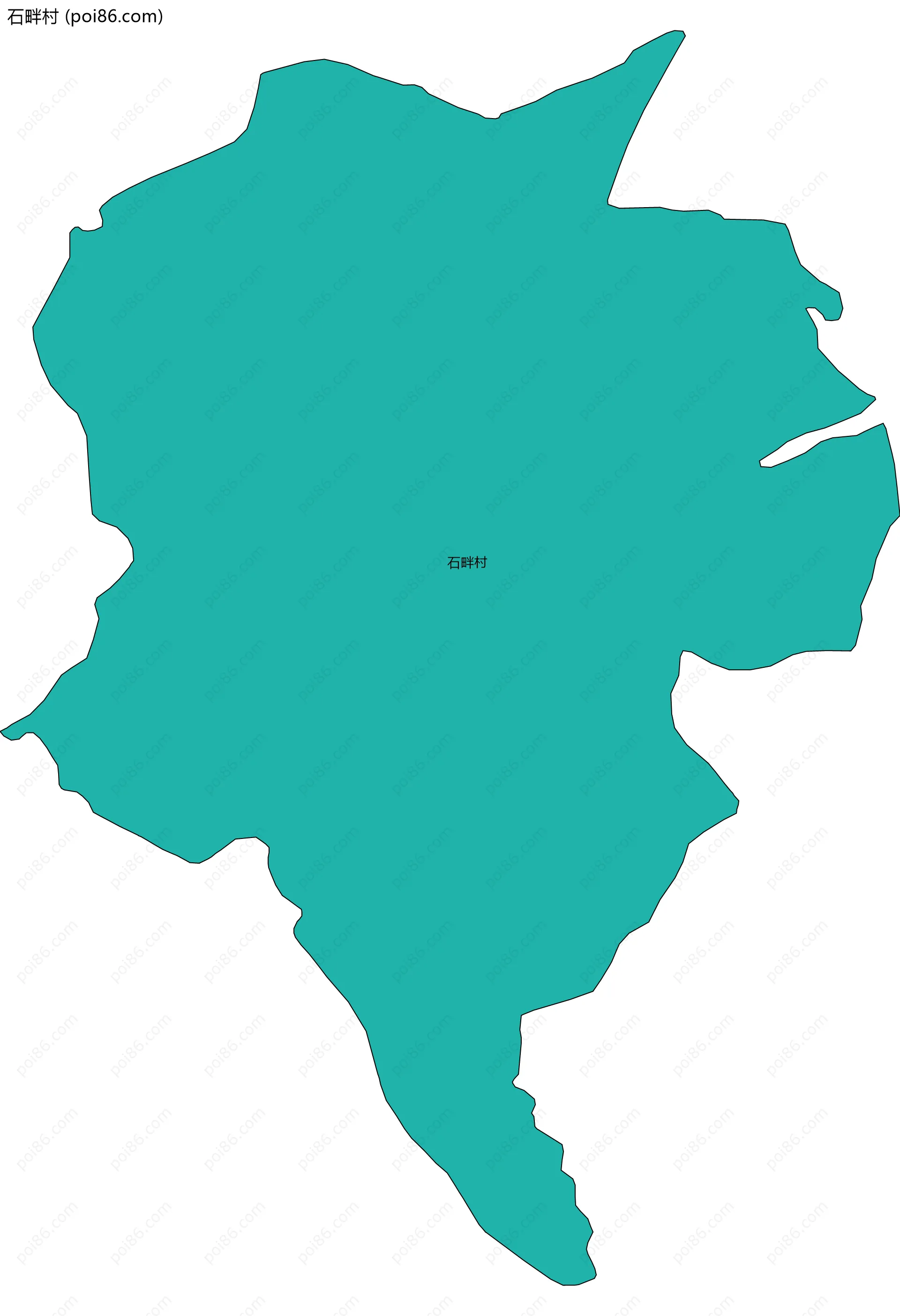 石畔村边界地图