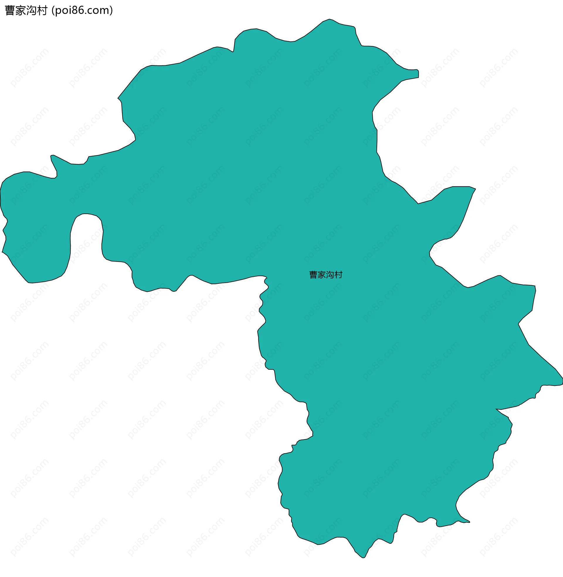 曹家沟村边界地图