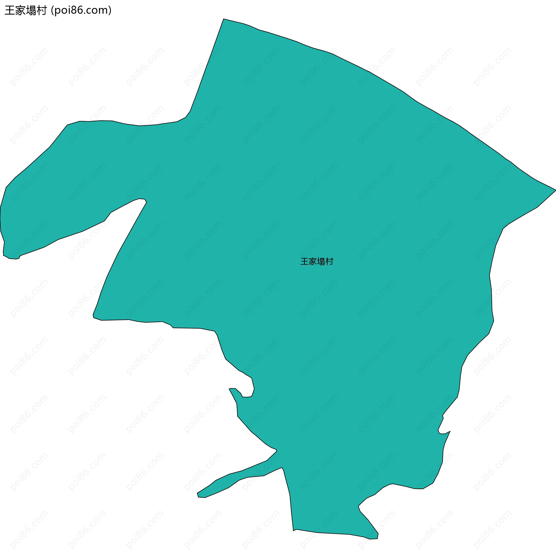 王家塌村边界地图