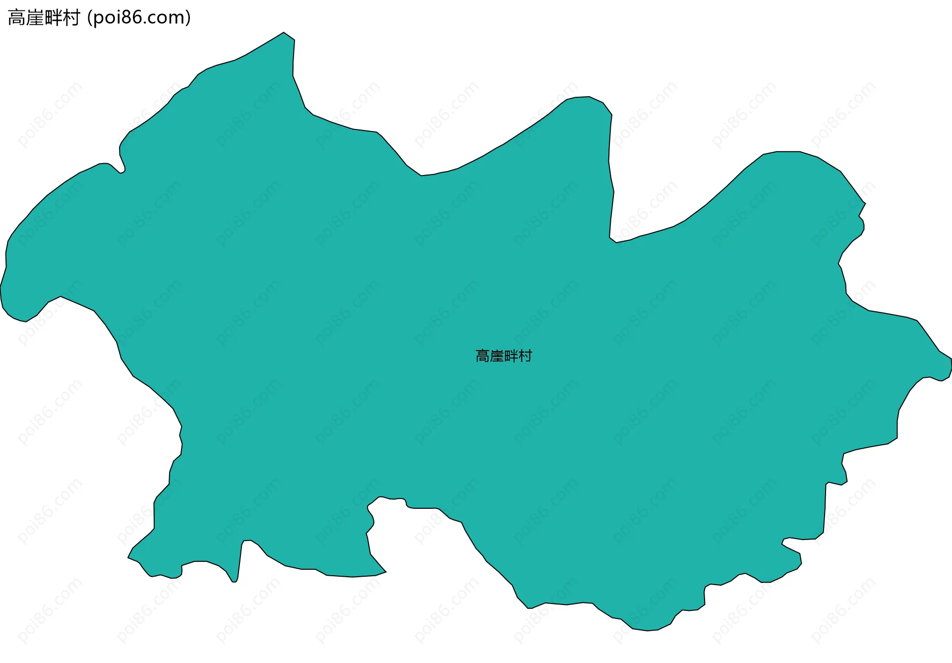 高崖畔村边界地图