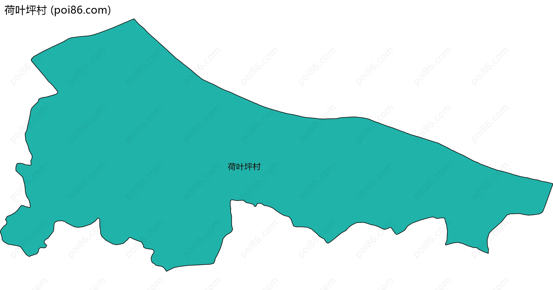 荷叶坪村边界地图