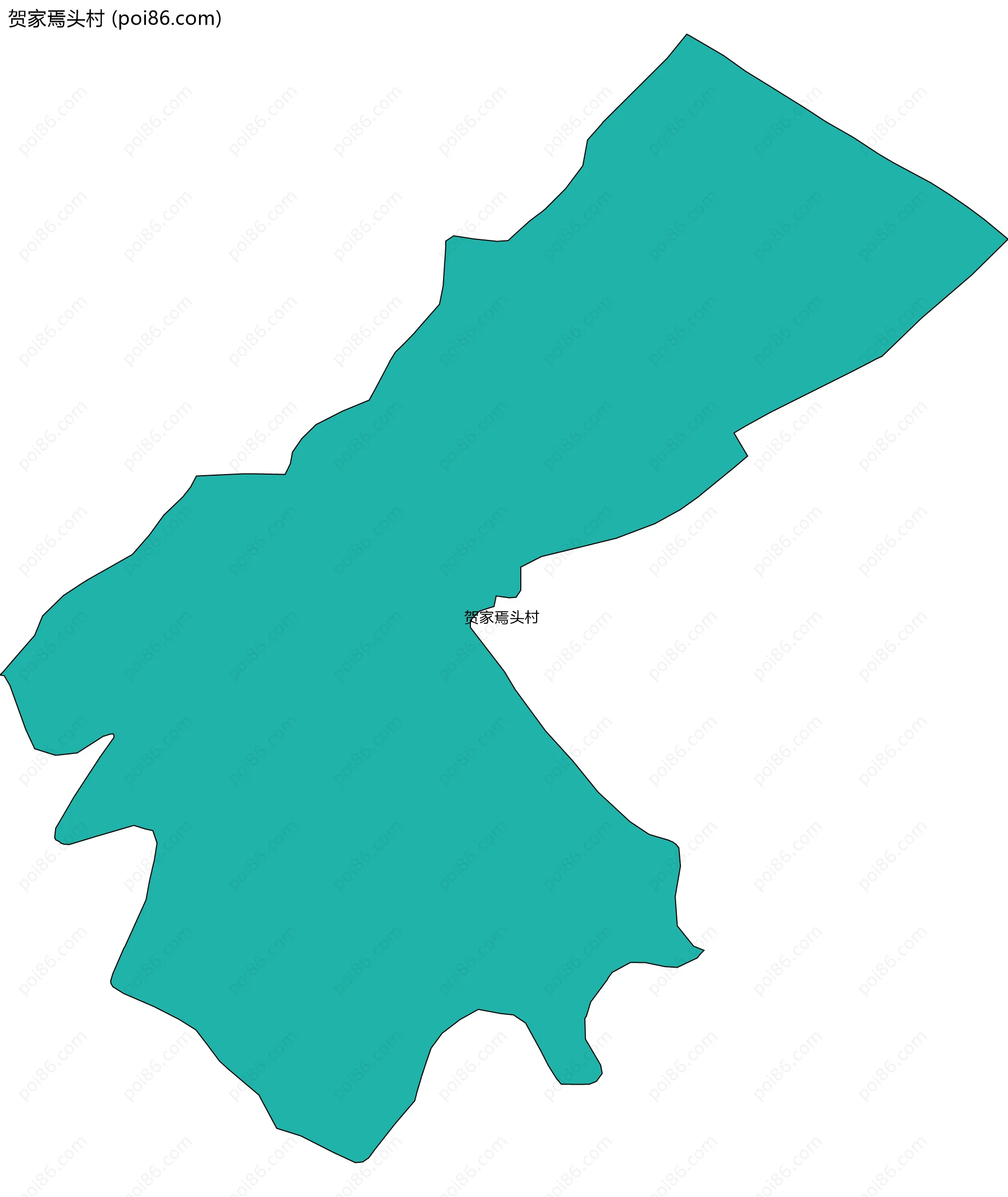 贺家焉头村边界地图