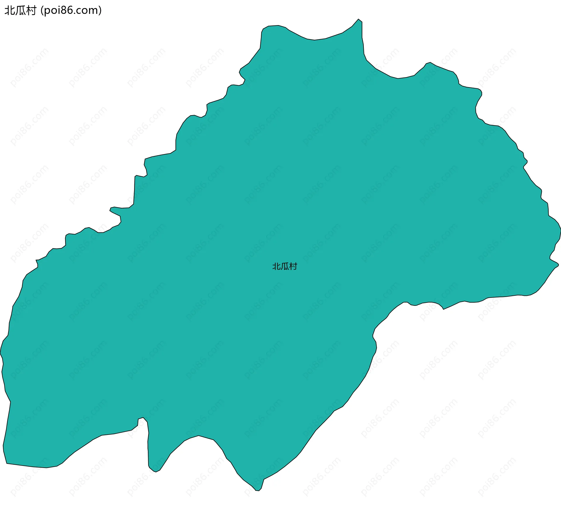 北瓜村边界地图