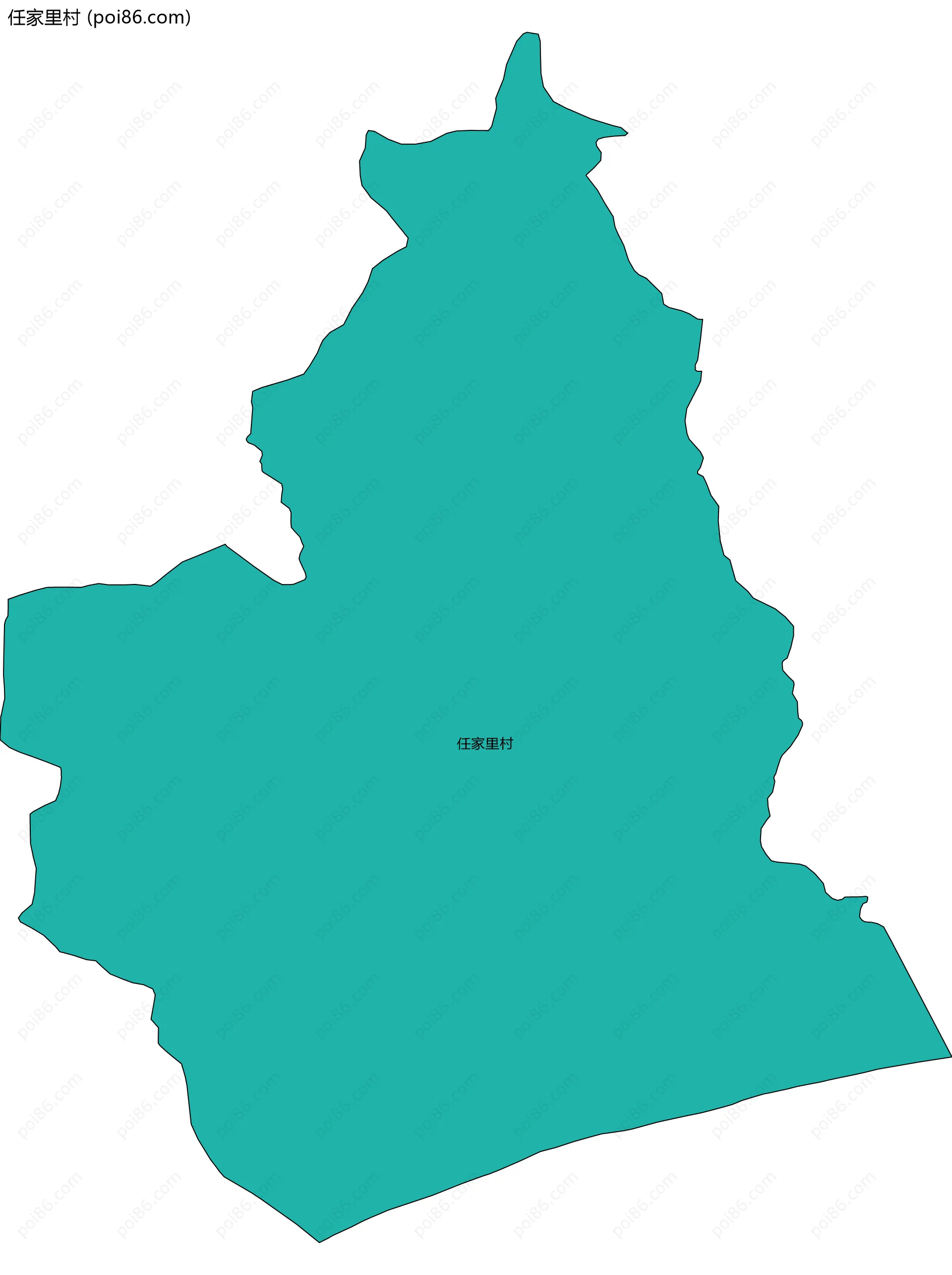 任家里村边界地图