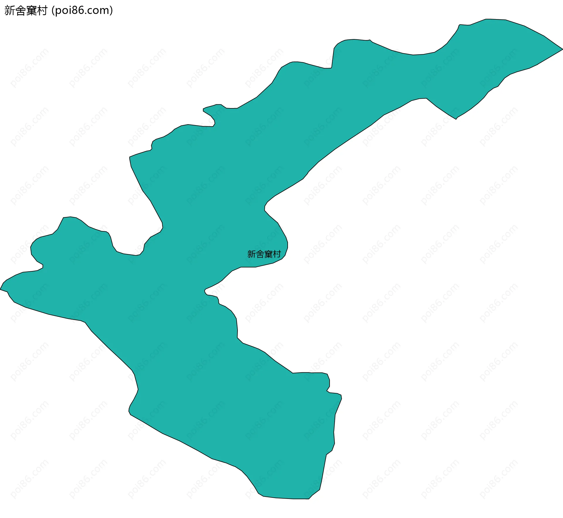 新舍窠村边界地图