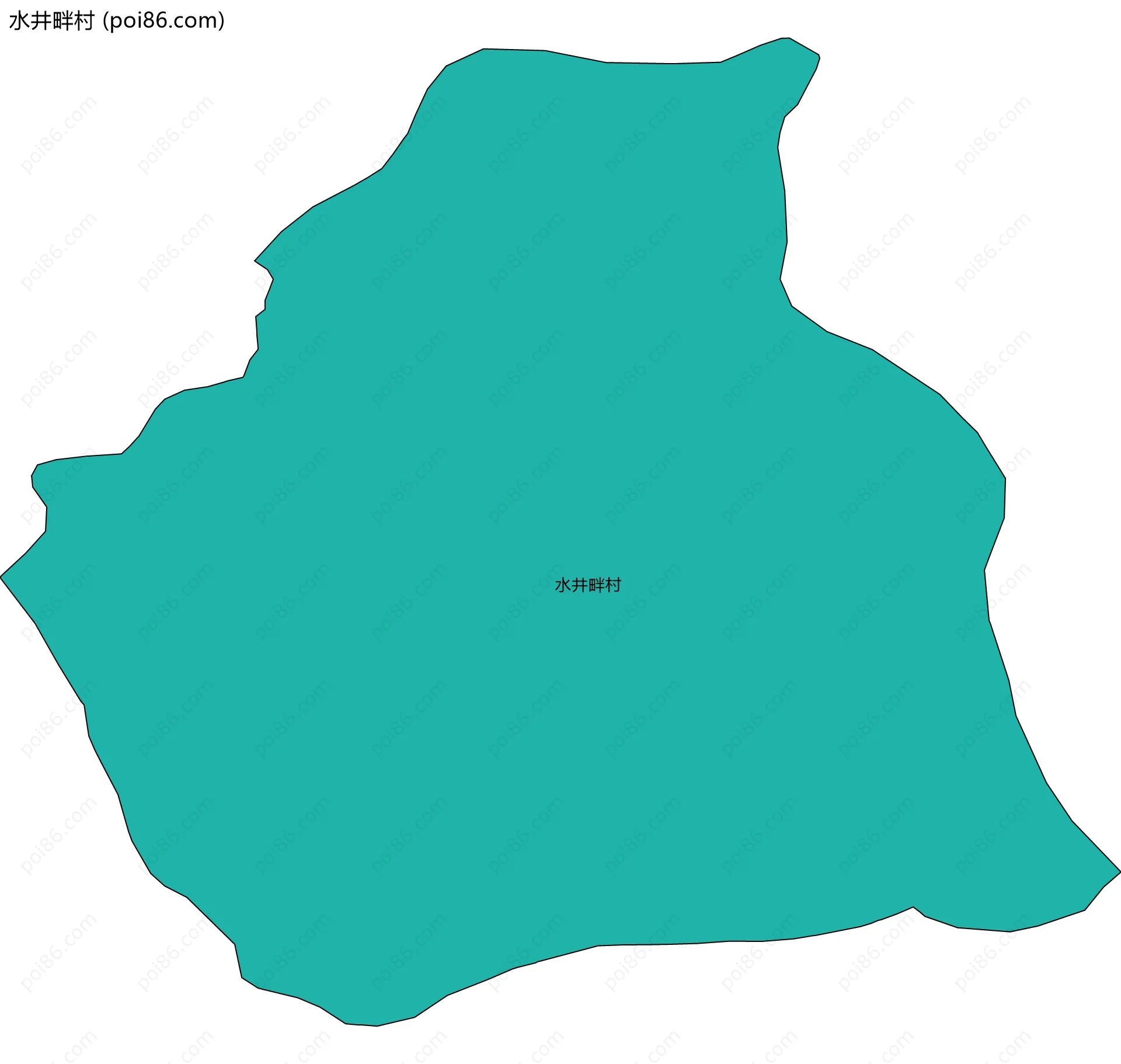 水井畔村边界地图