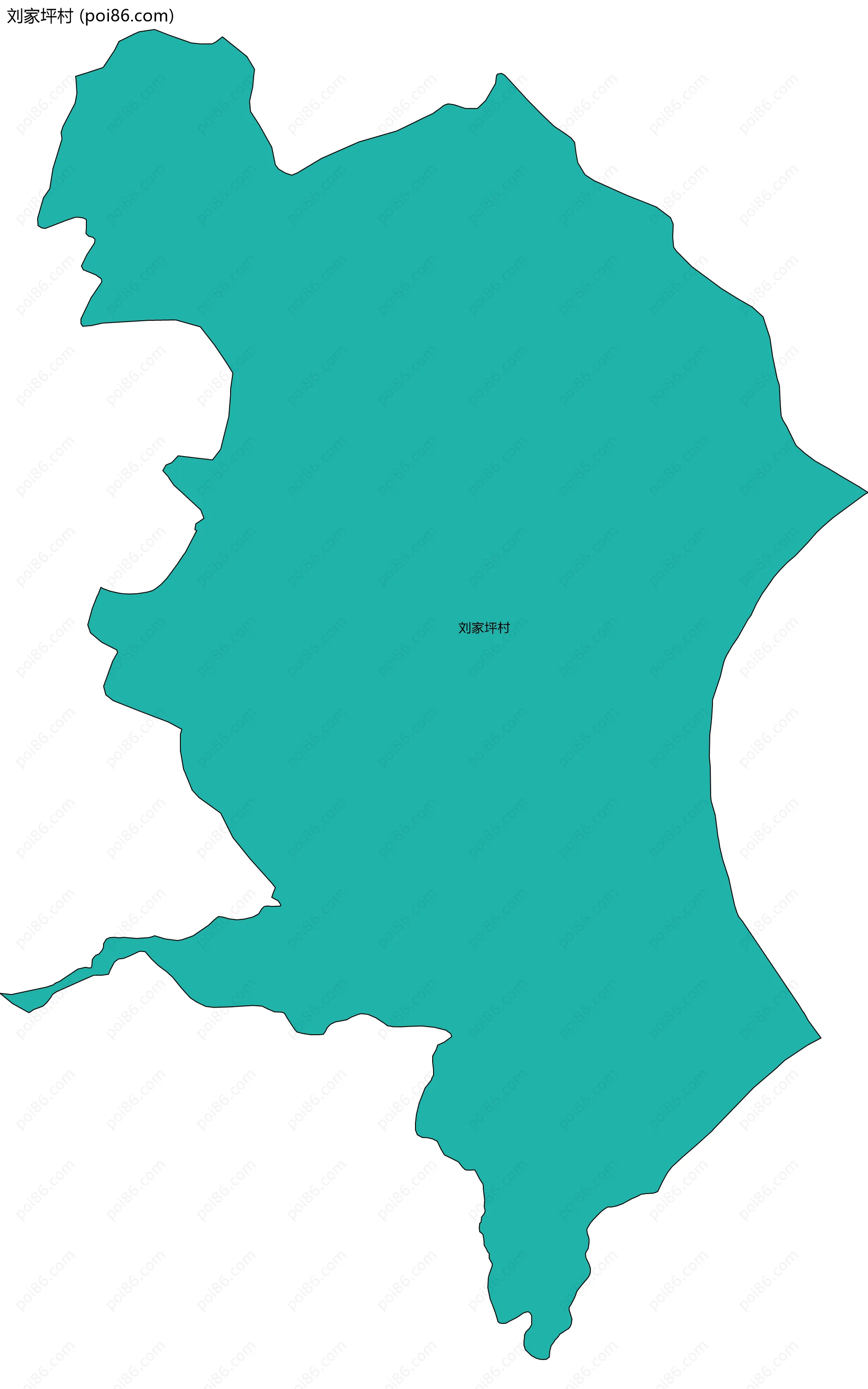 刘家坪村边界地图
