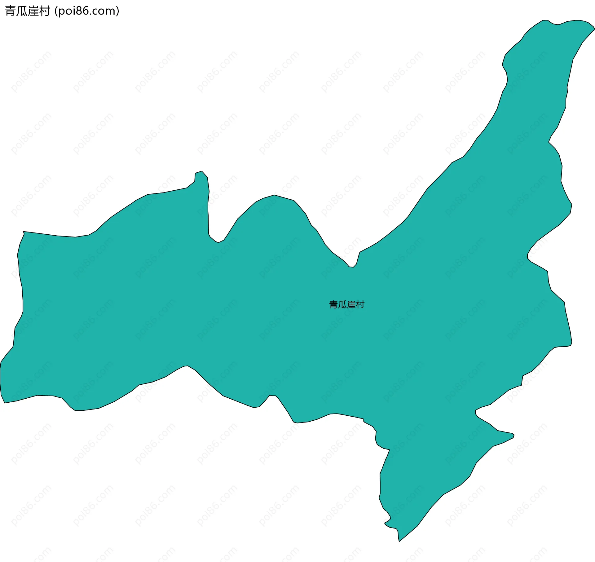 青瓜崖村边界地图