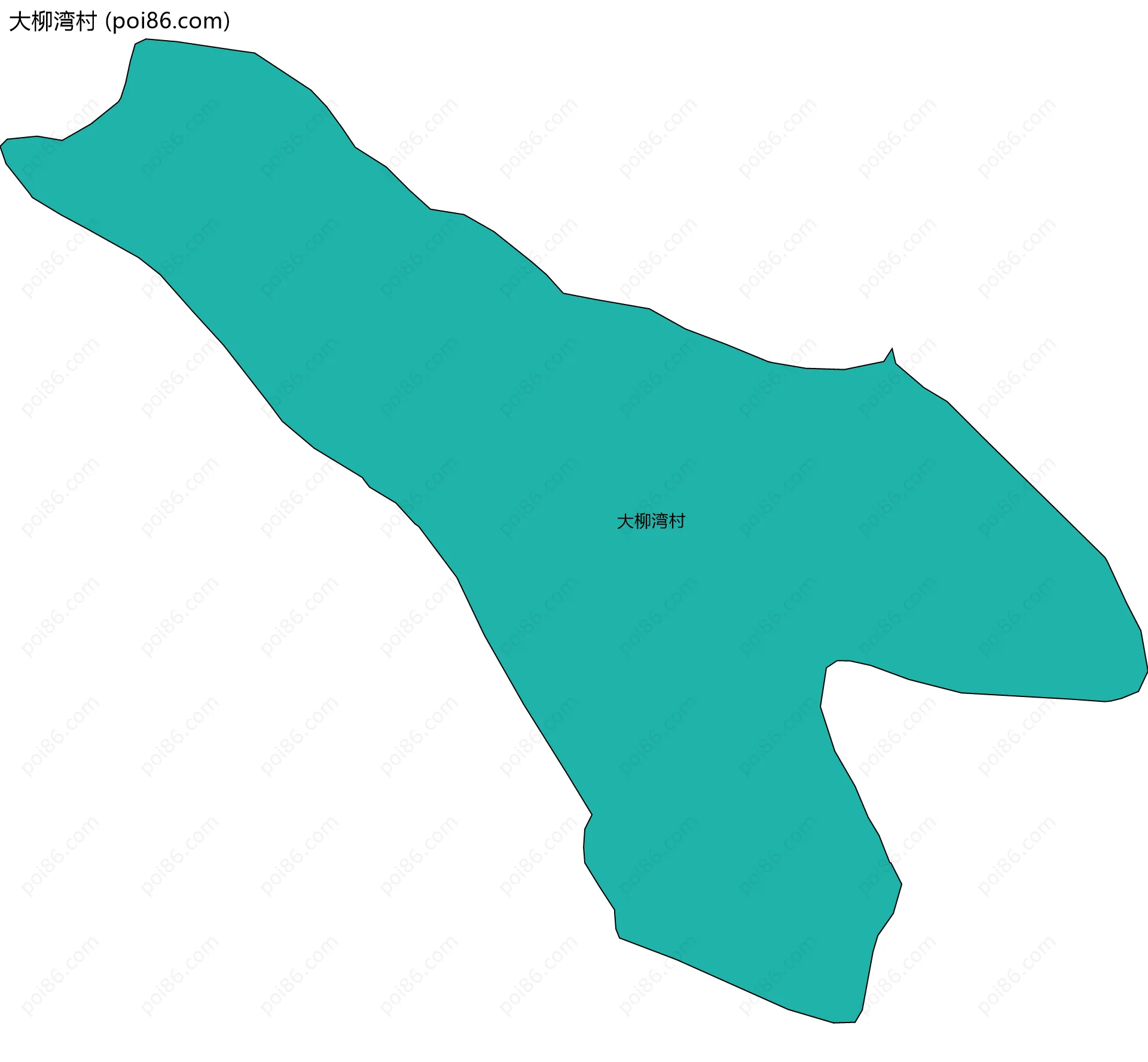 大柳湾村边界地图