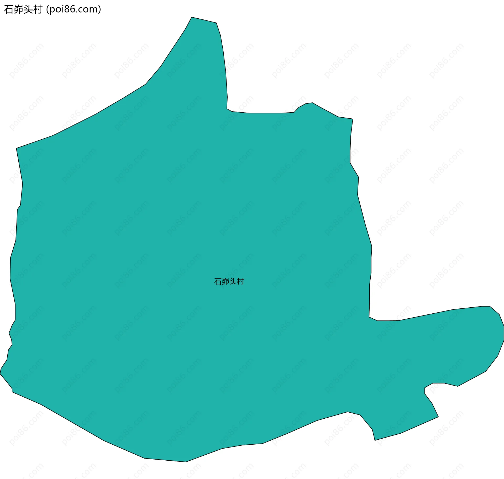 石峁头村边界地图