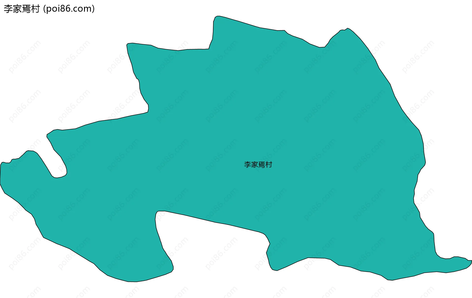 李家焉村边界地图