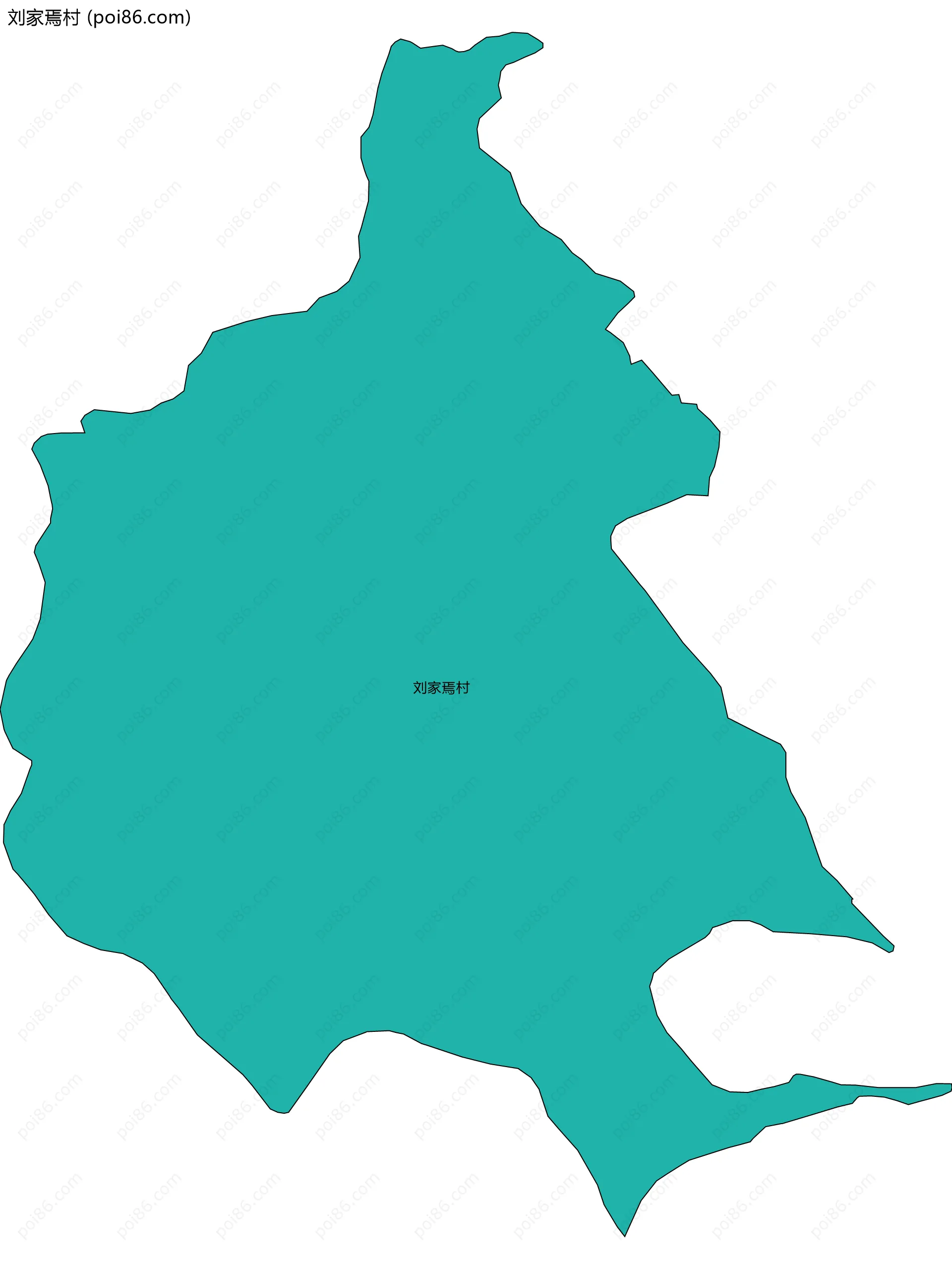 刘家焉村边界地图