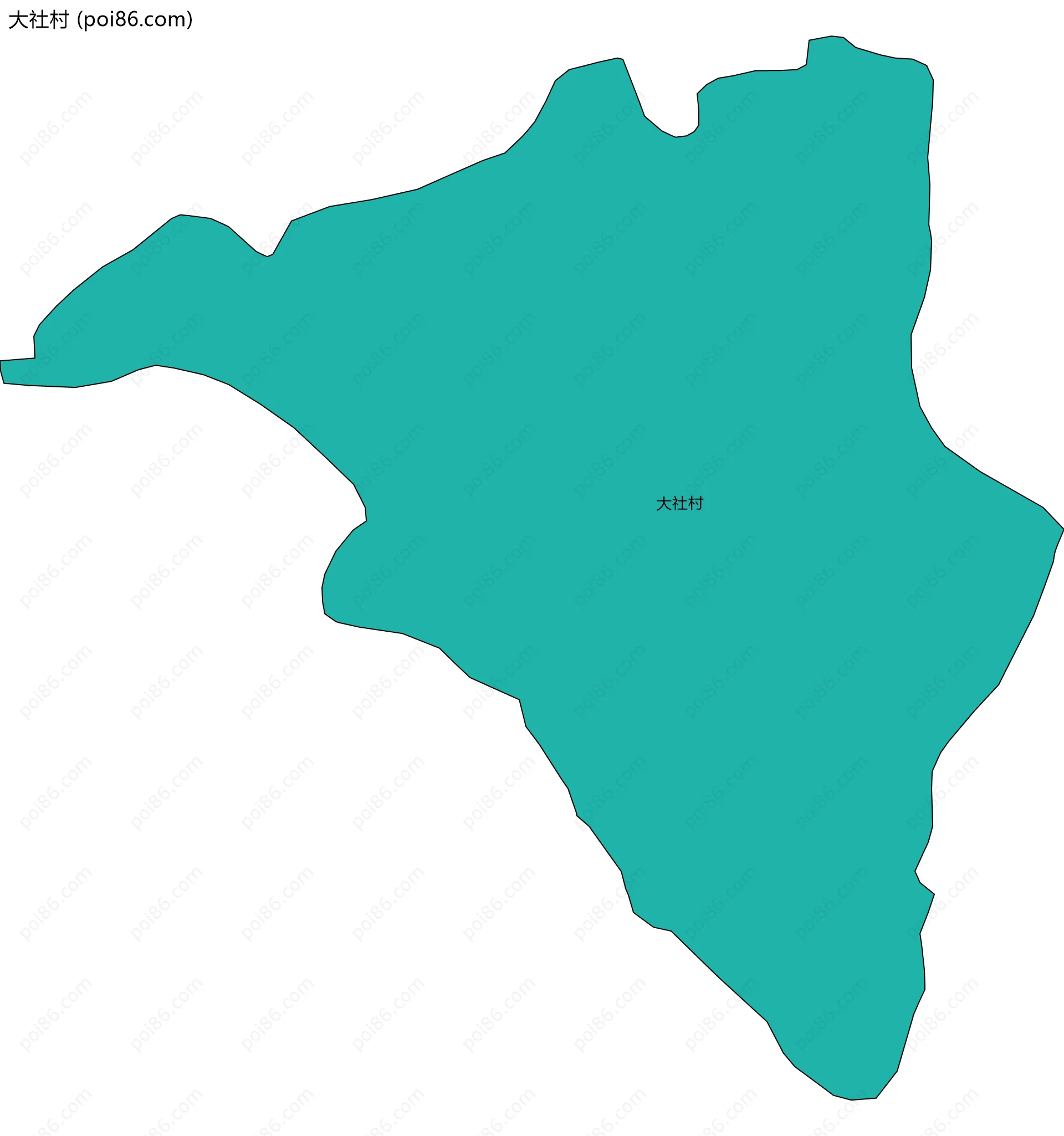 大社村边界地图