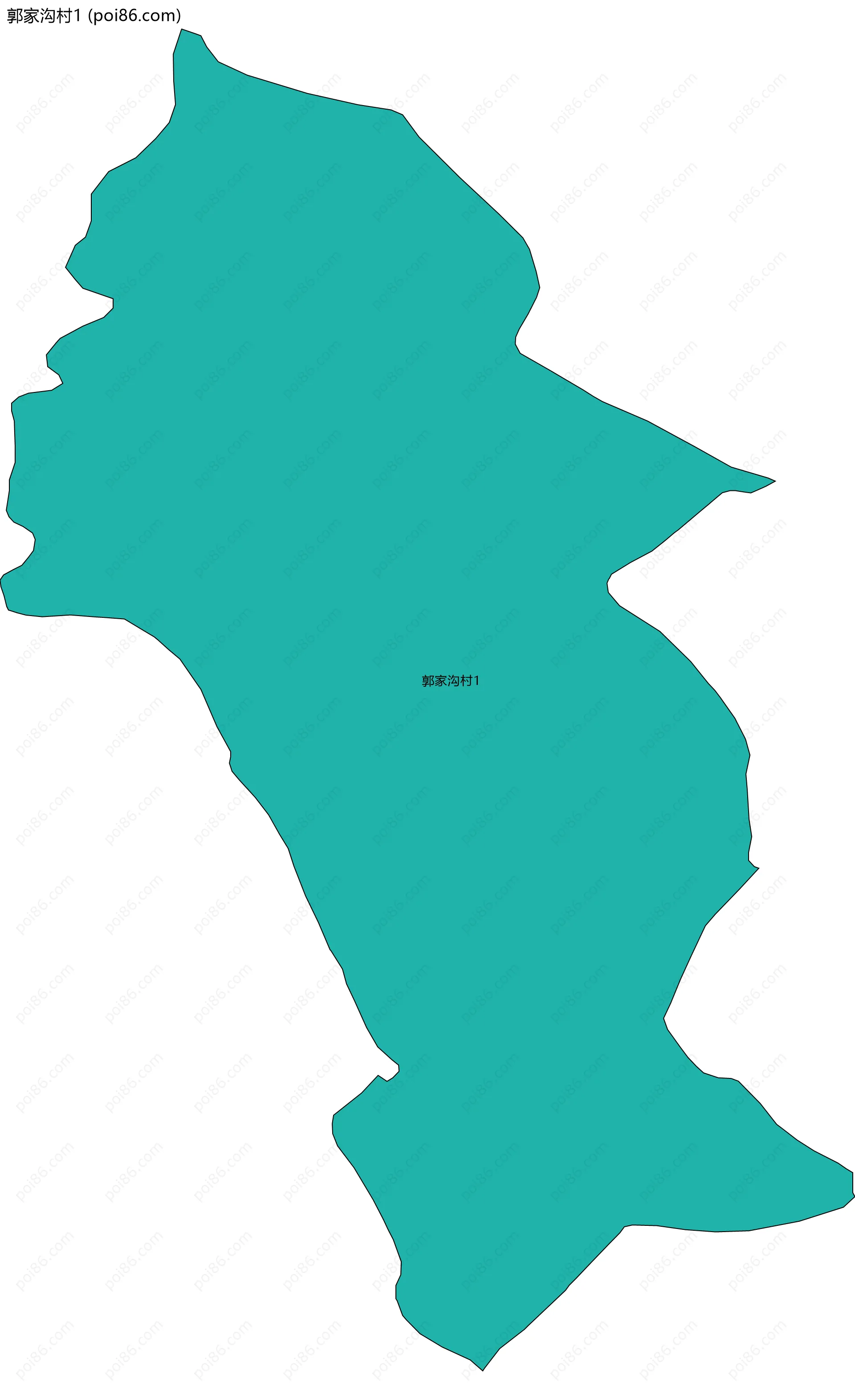 郭家沟村1边界地图