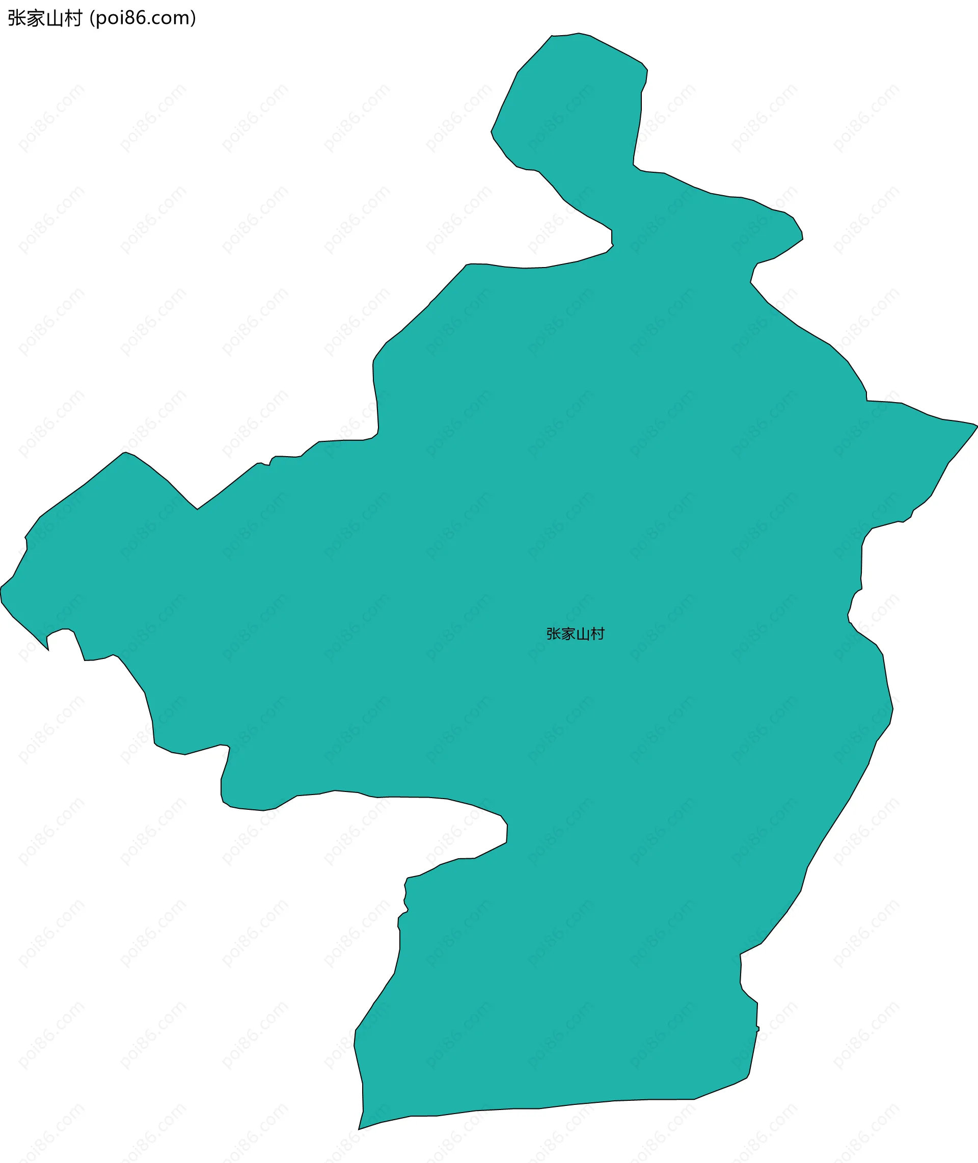 张家山村边界地图