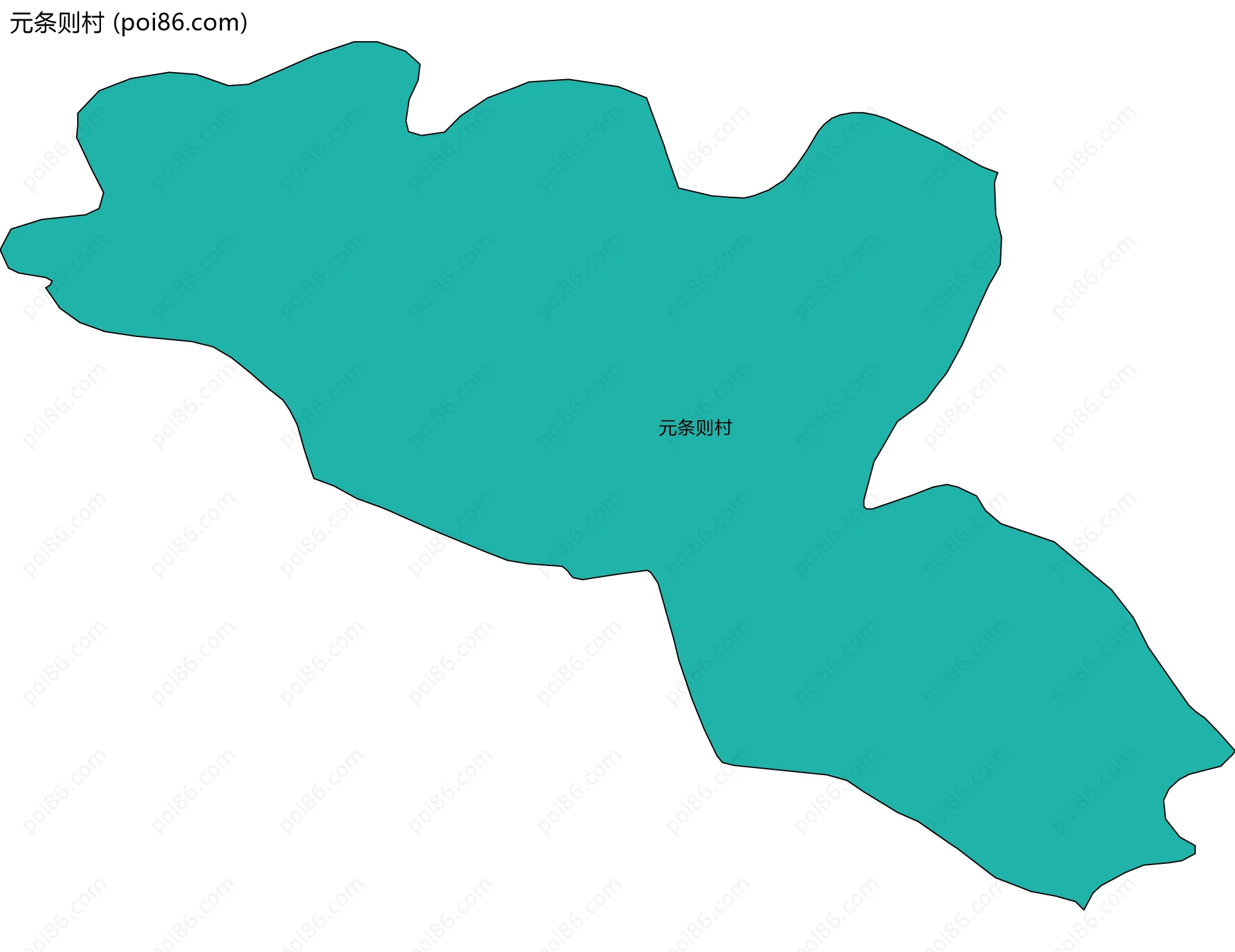 元条则村边界地图
