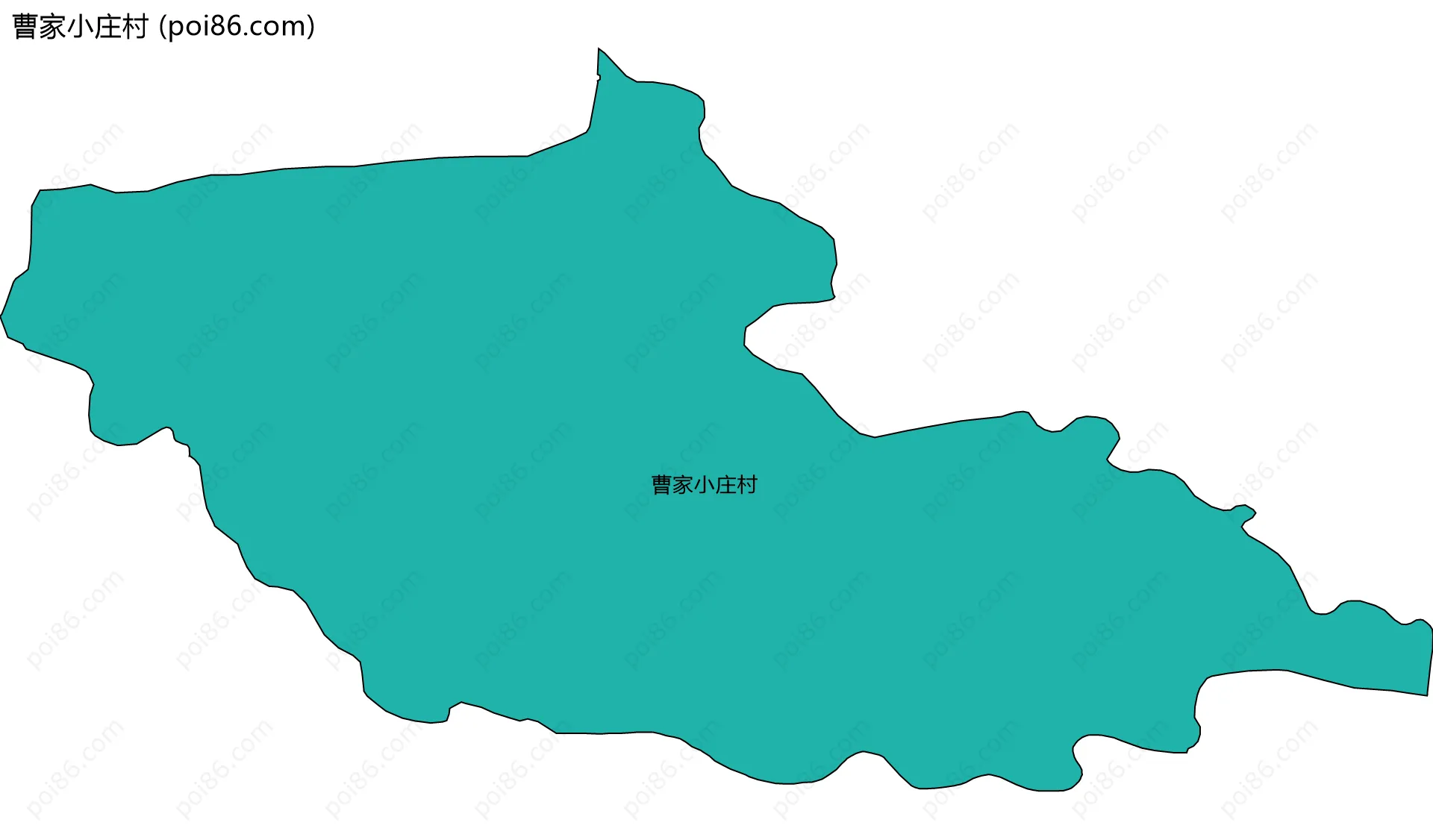 曹家小庄村边界地图