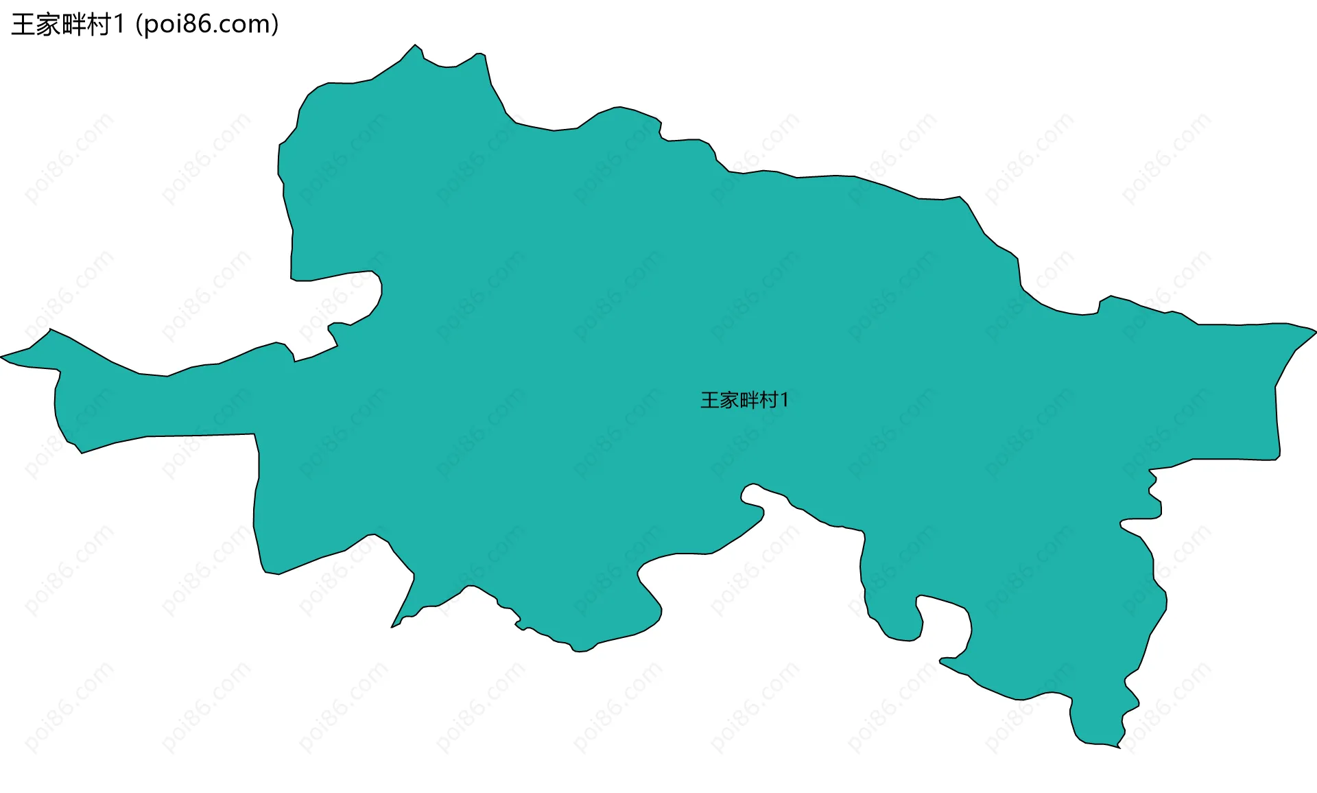 王家畔村1边界地图