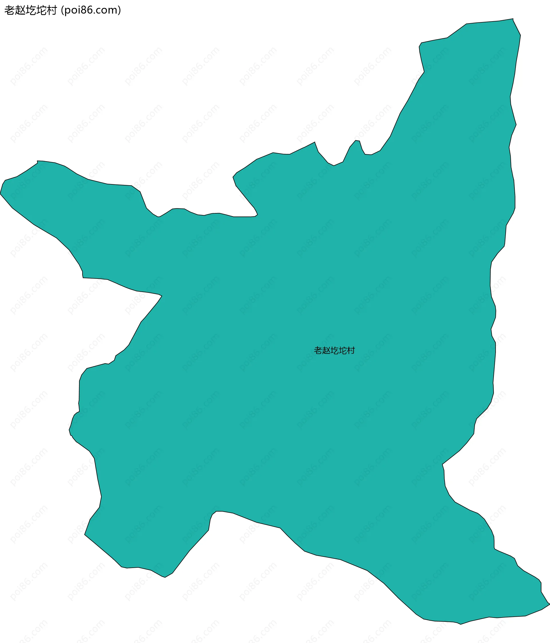 老赵圪坨村边界地图