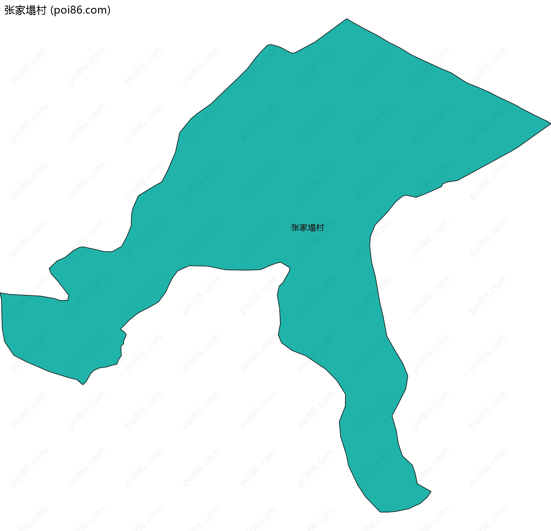 张家塌村边界地图