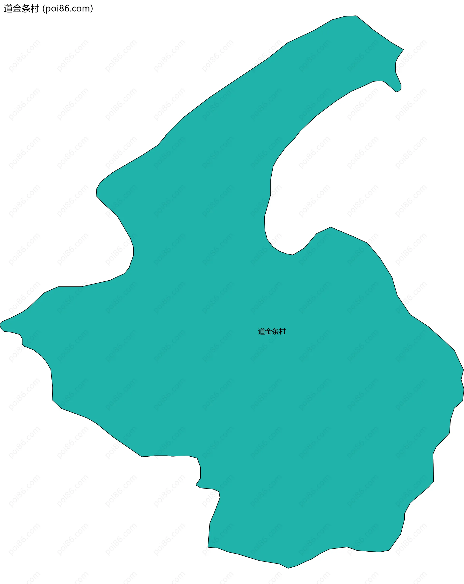 道金条村边界地图