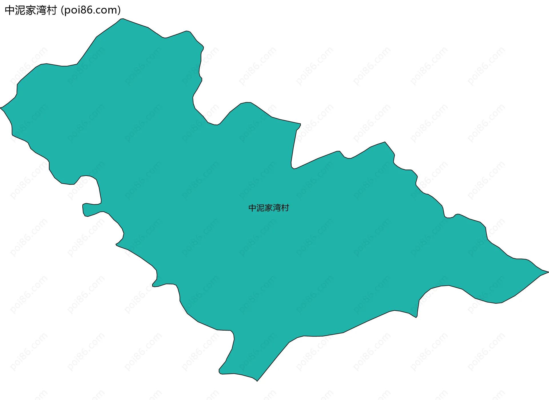 中泥家湾村边界地图