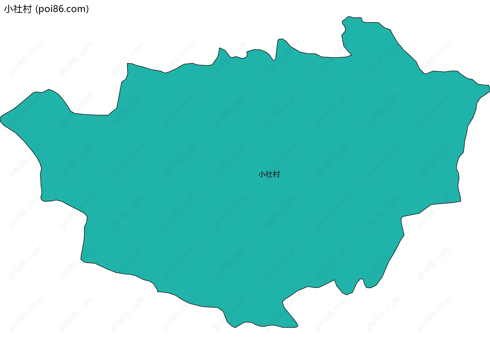 小社村边界地图