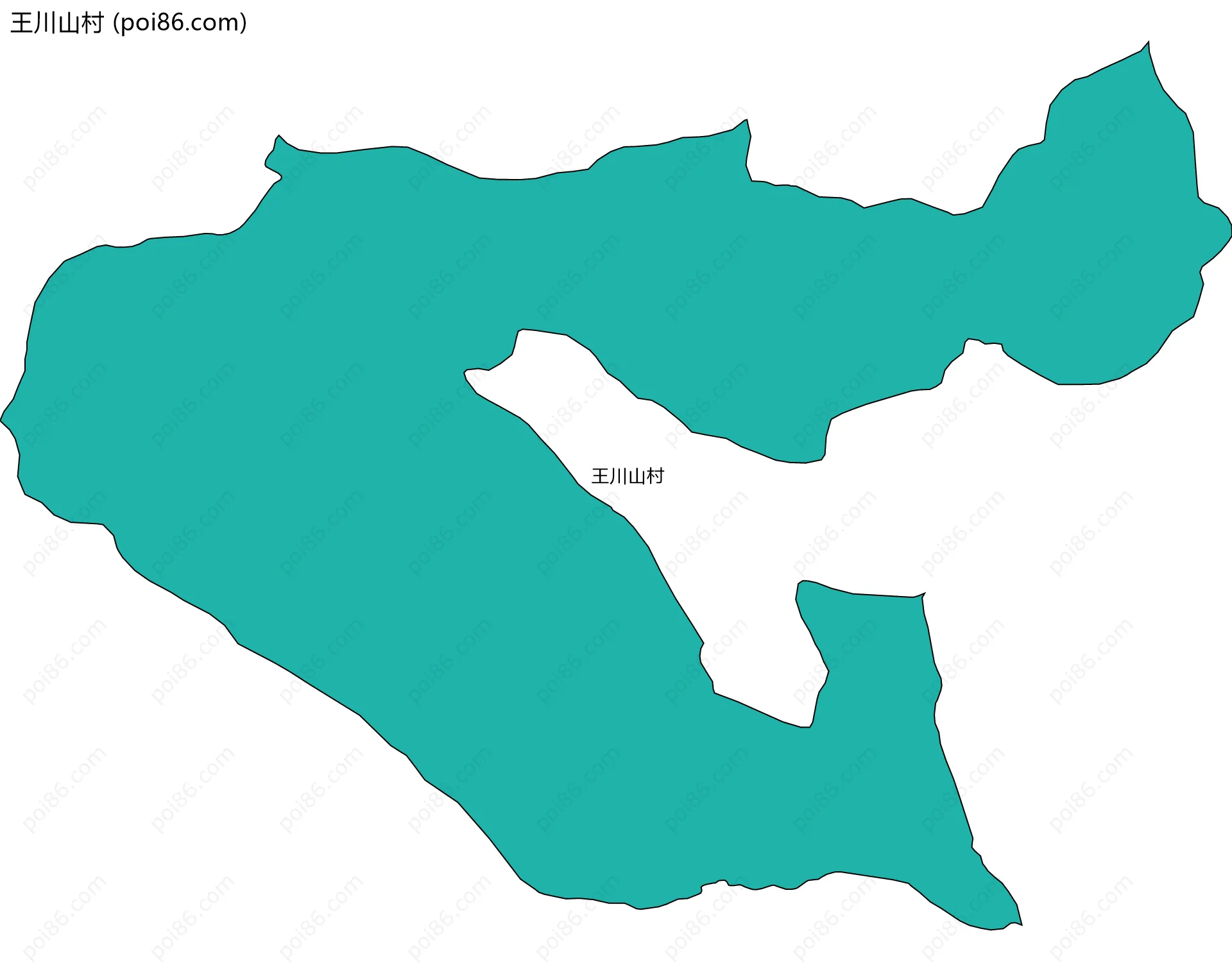 王川山村边界地图