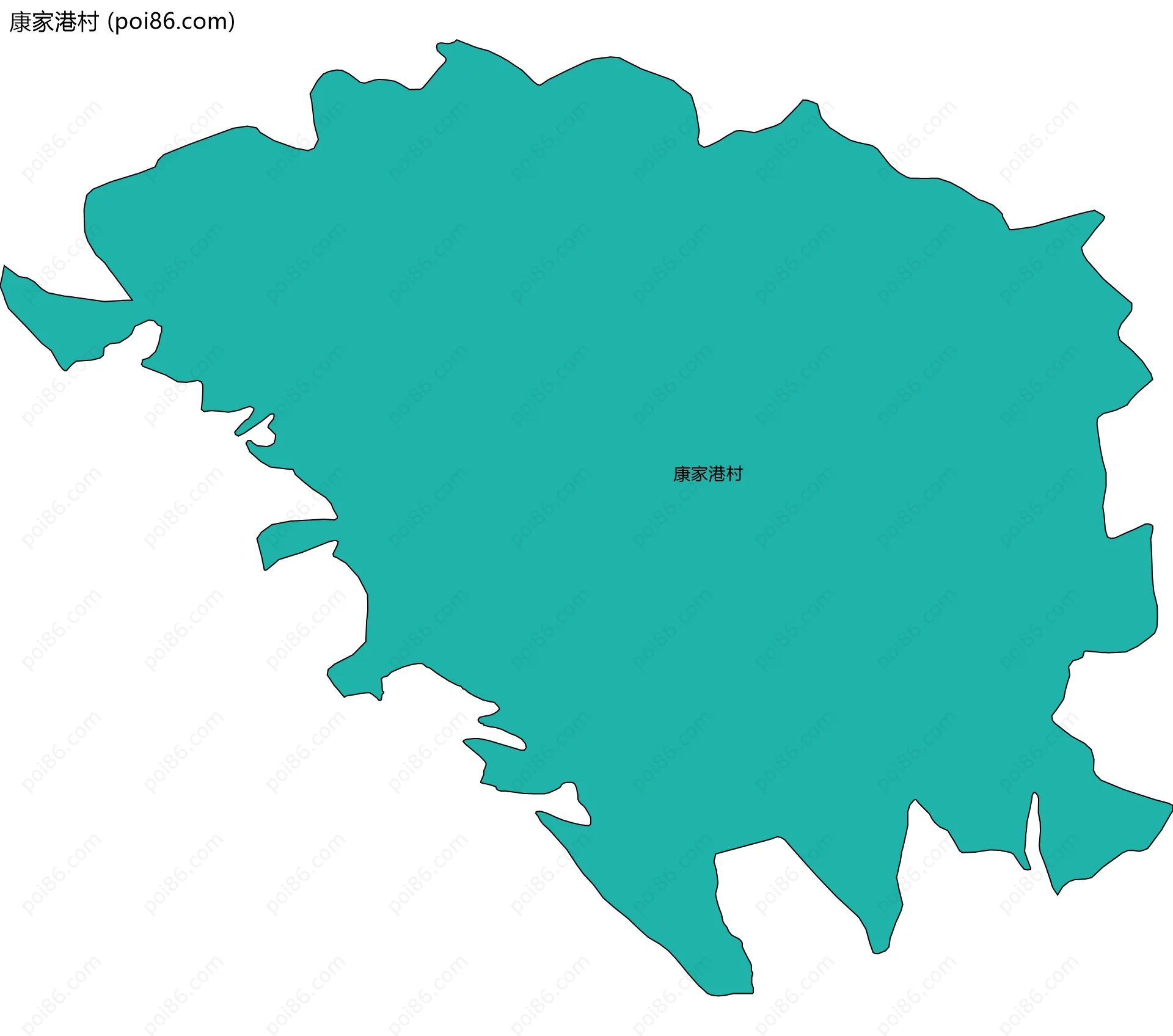 康家港村边界地图