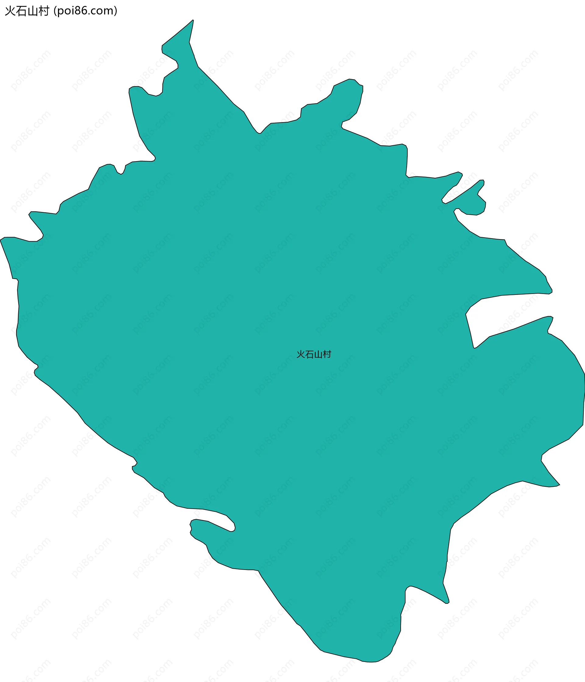 火石山村边界地图