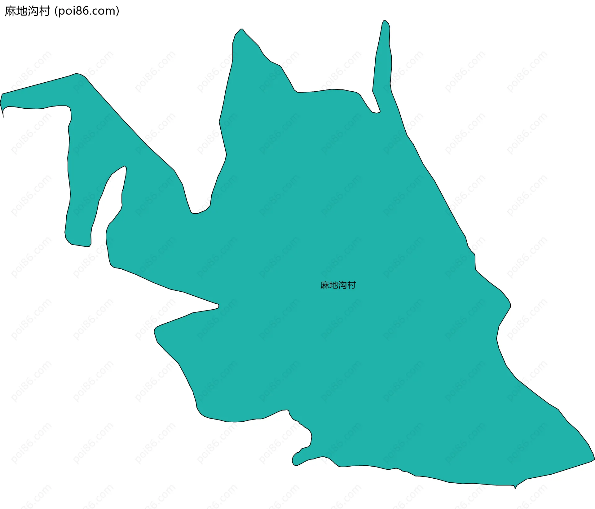 麻地沟村边界地图