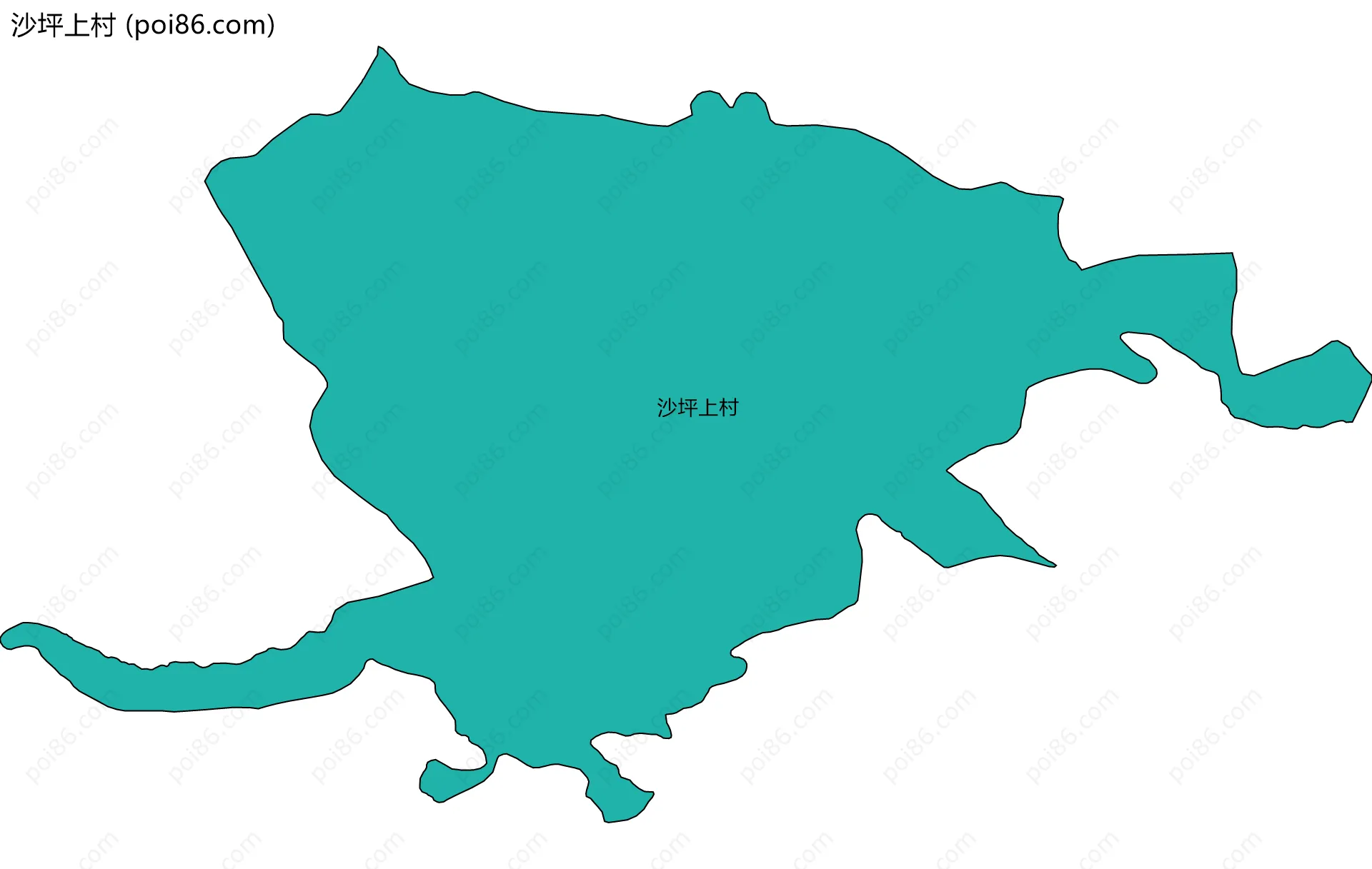 沙坪上村边界地图