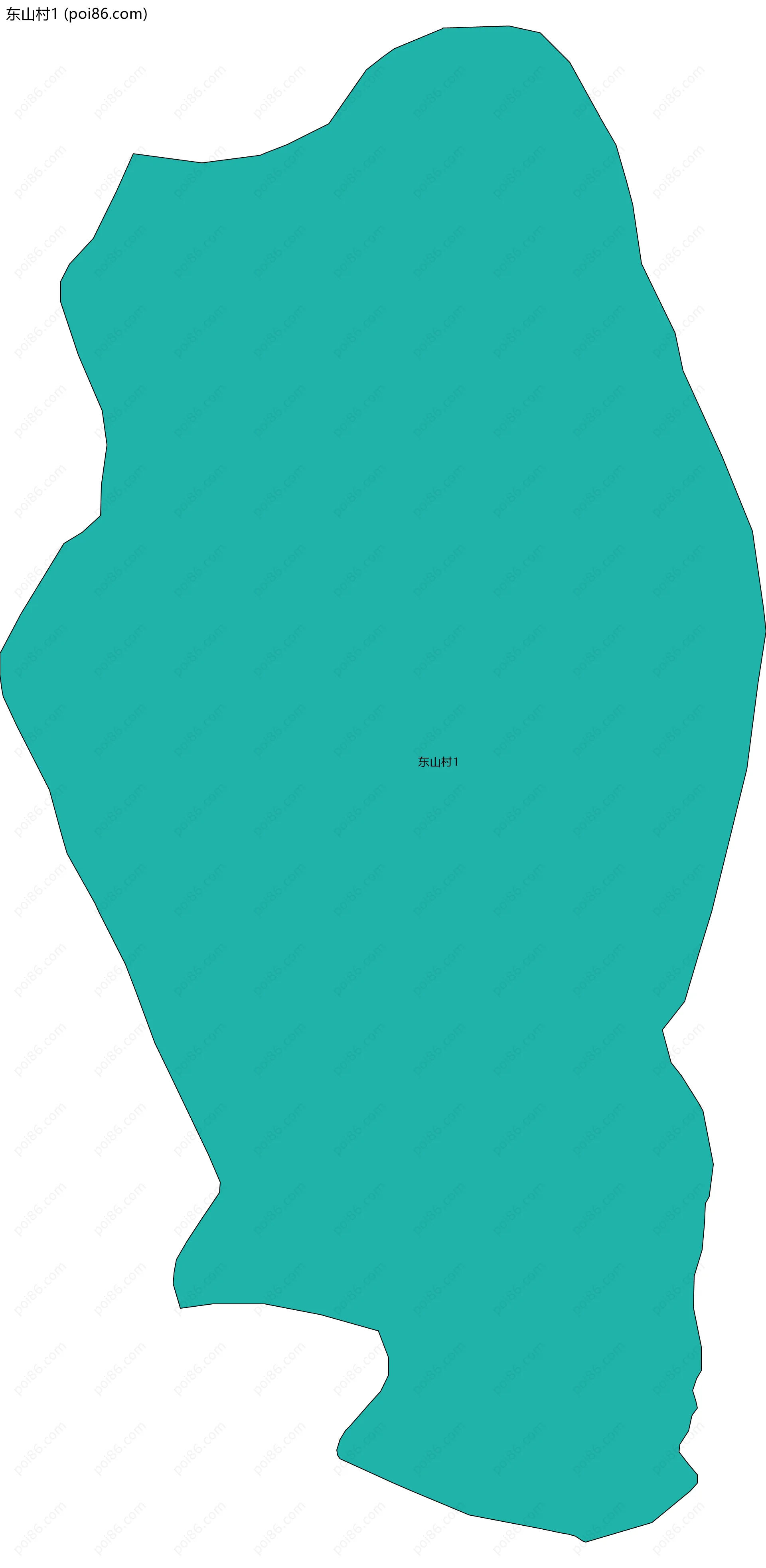 东山村1边界地图