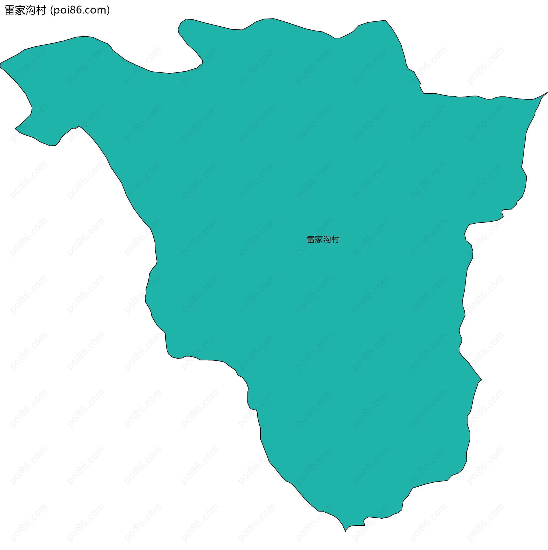 雷家沟村边界地图