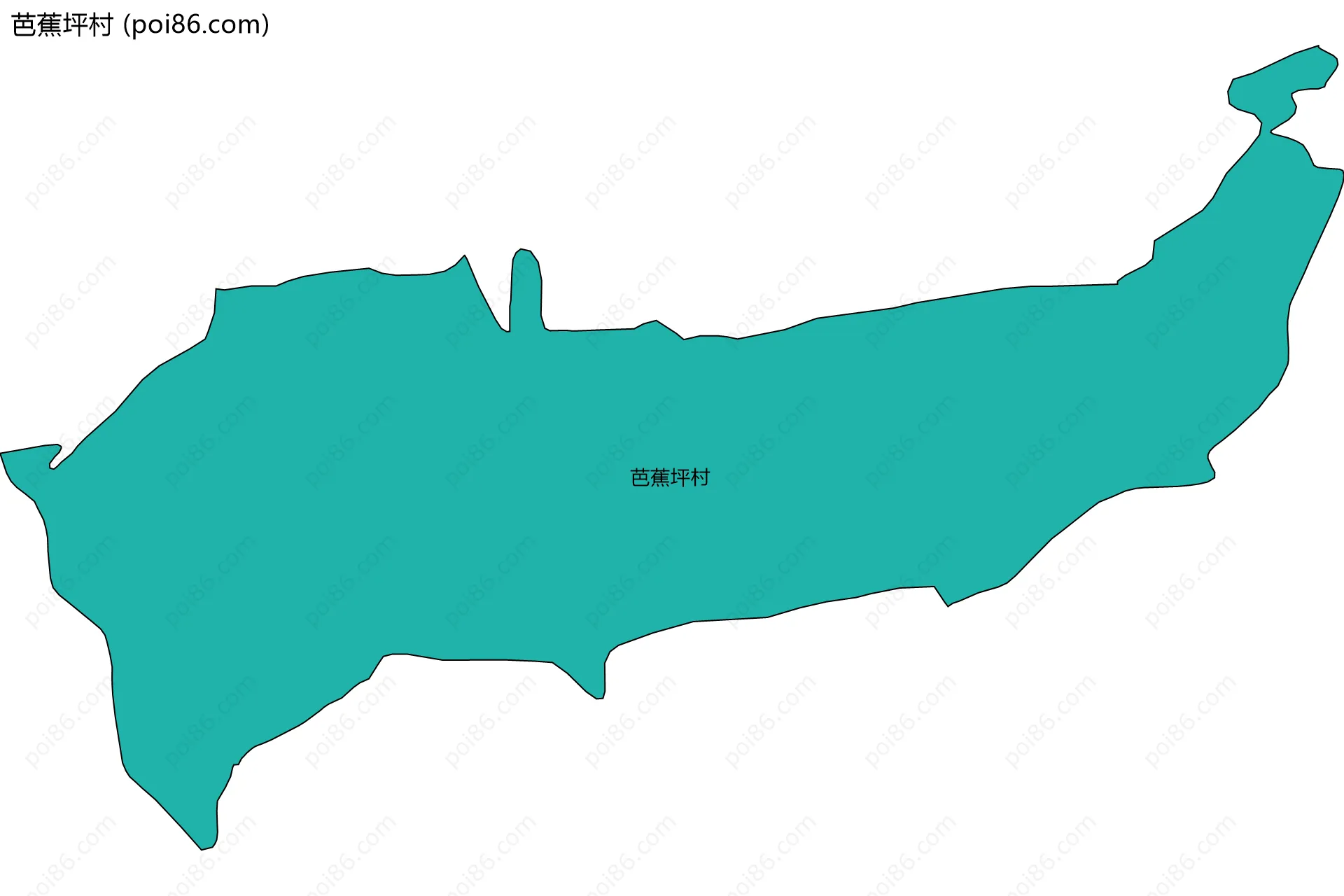 芭蕉坪村边界地图