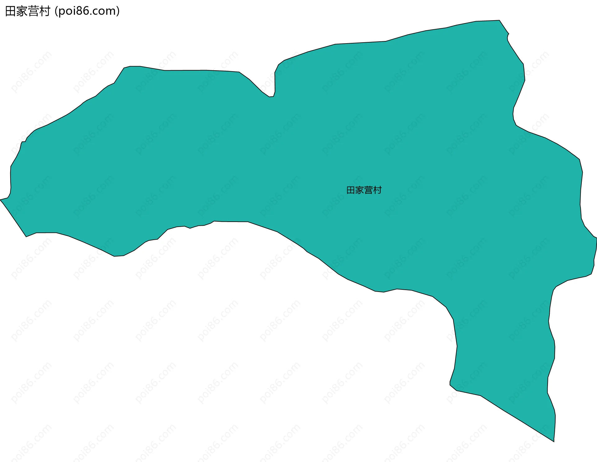 田家营村边界地图