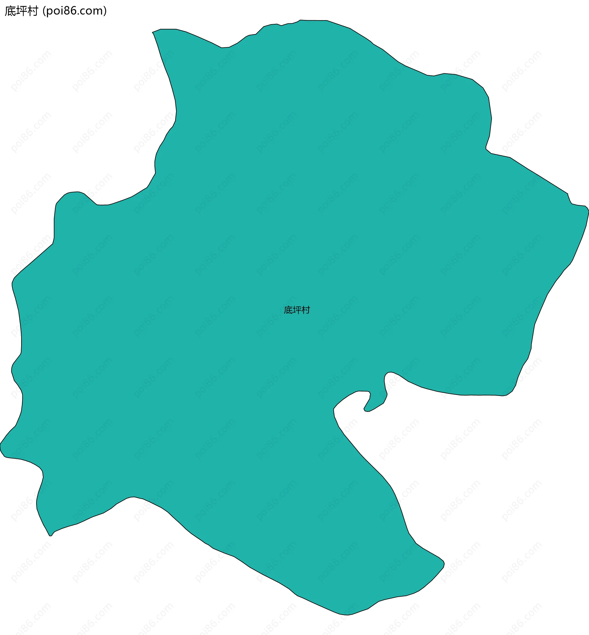 底坪村边界地图