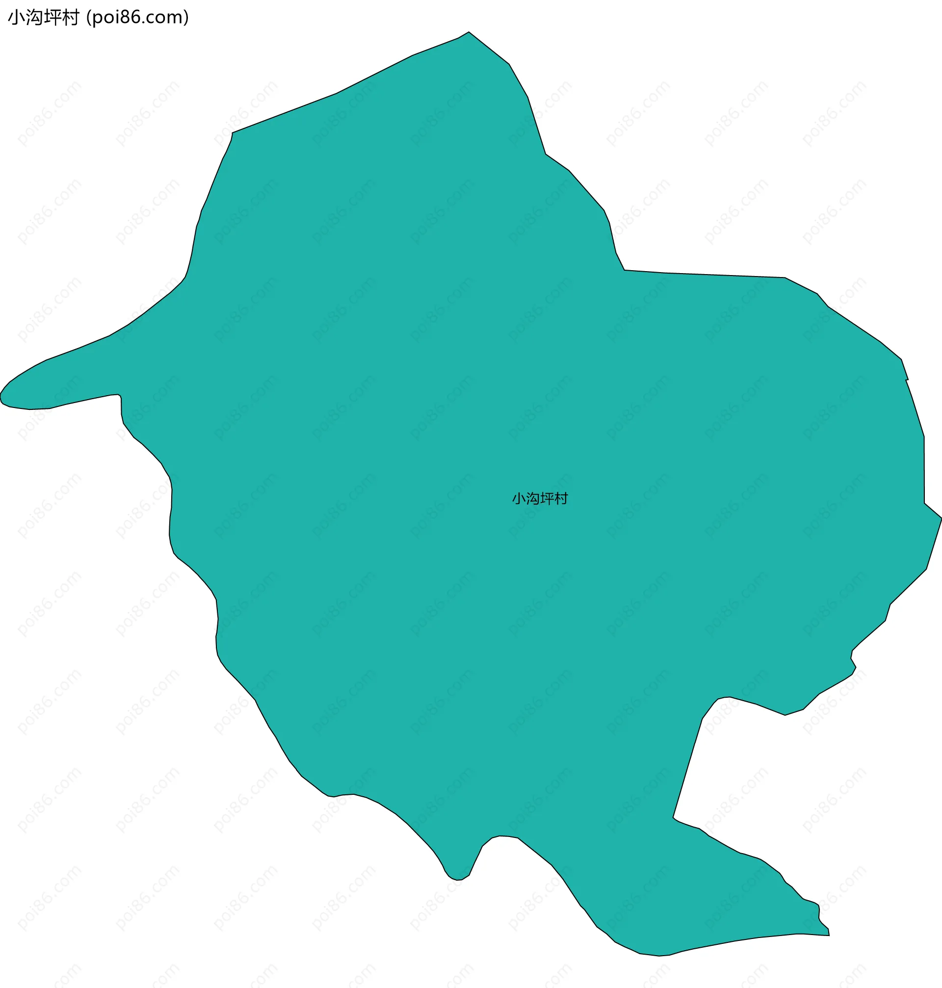 小沟坪村边界地图