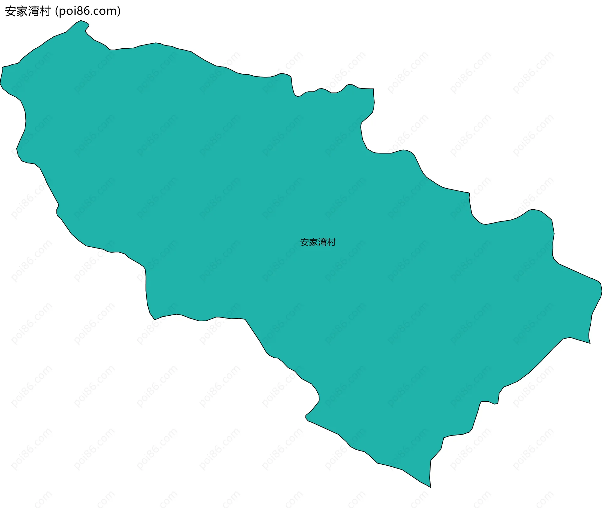 安家湾村边界地图