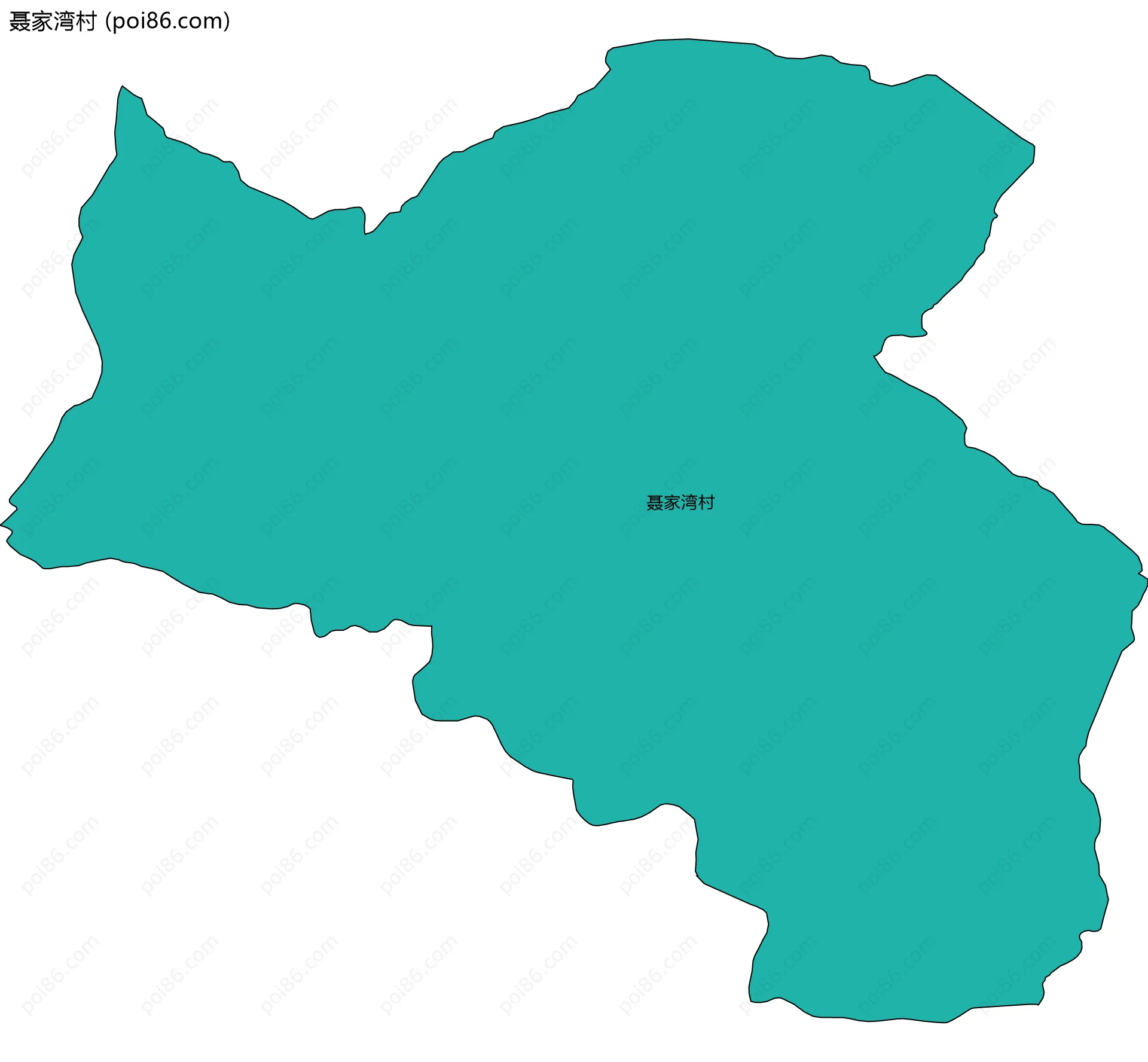 聂家湾村边界地图