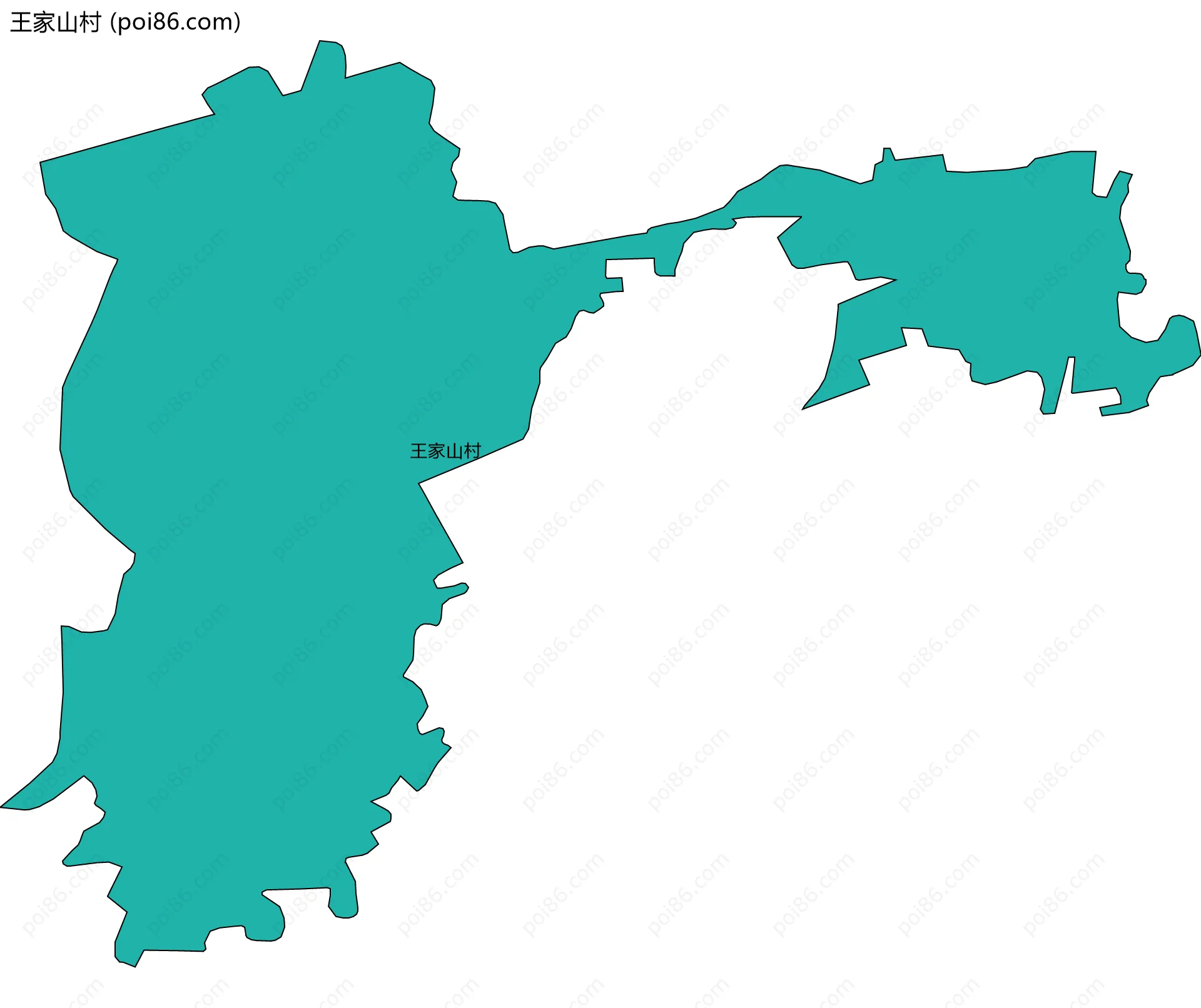 王家山村边界地图