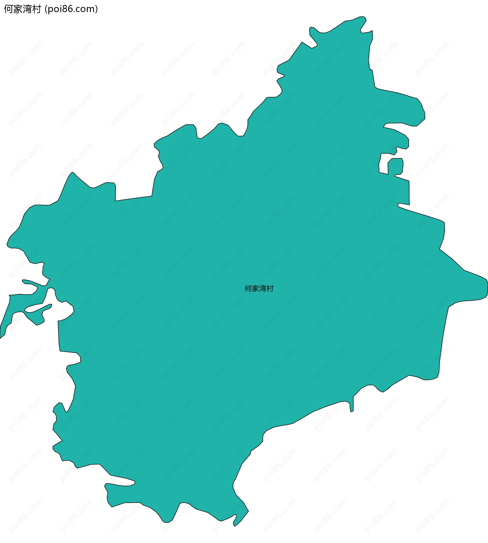 何家湾村边界地图