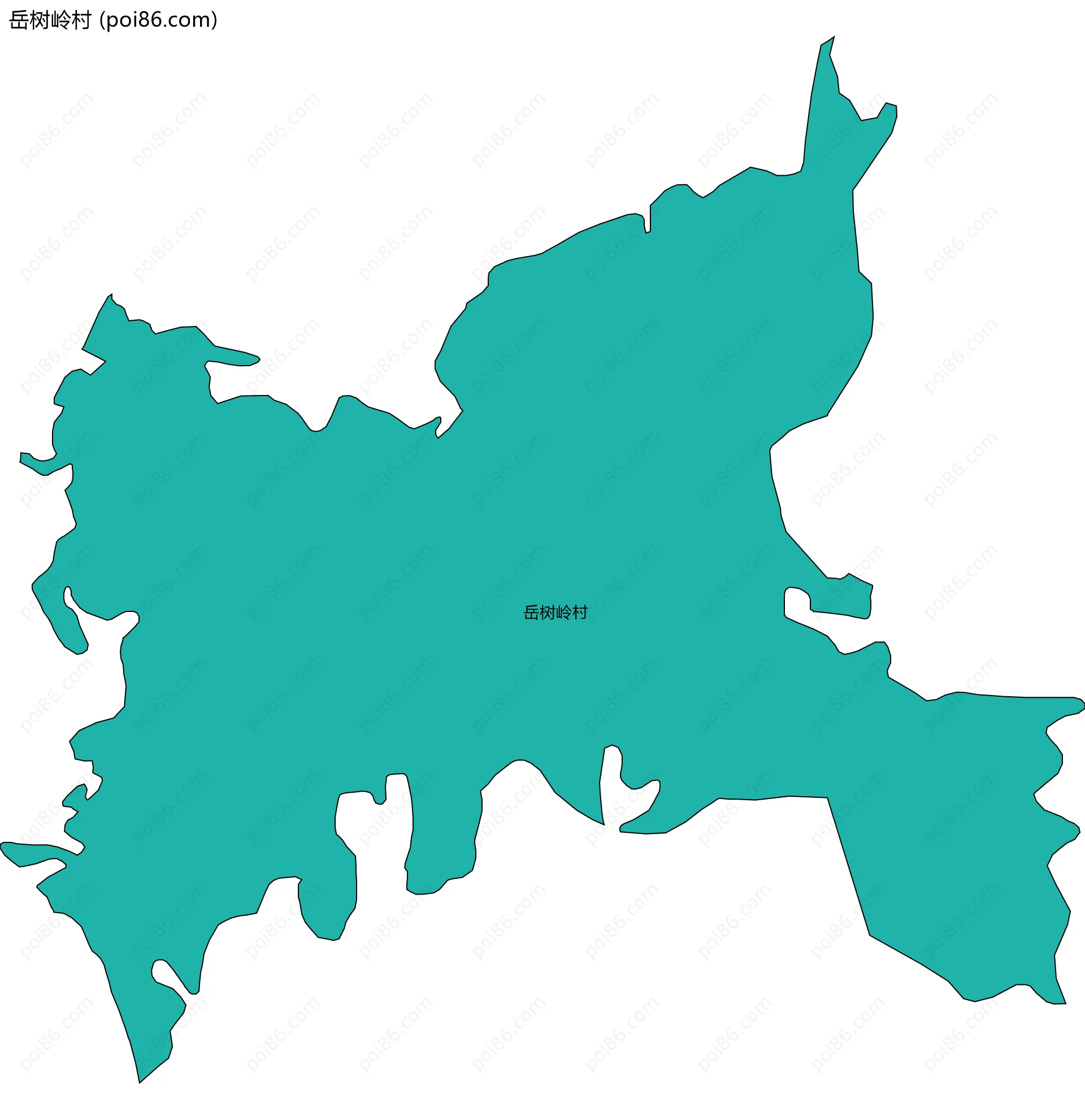 岳树岭村边界地图