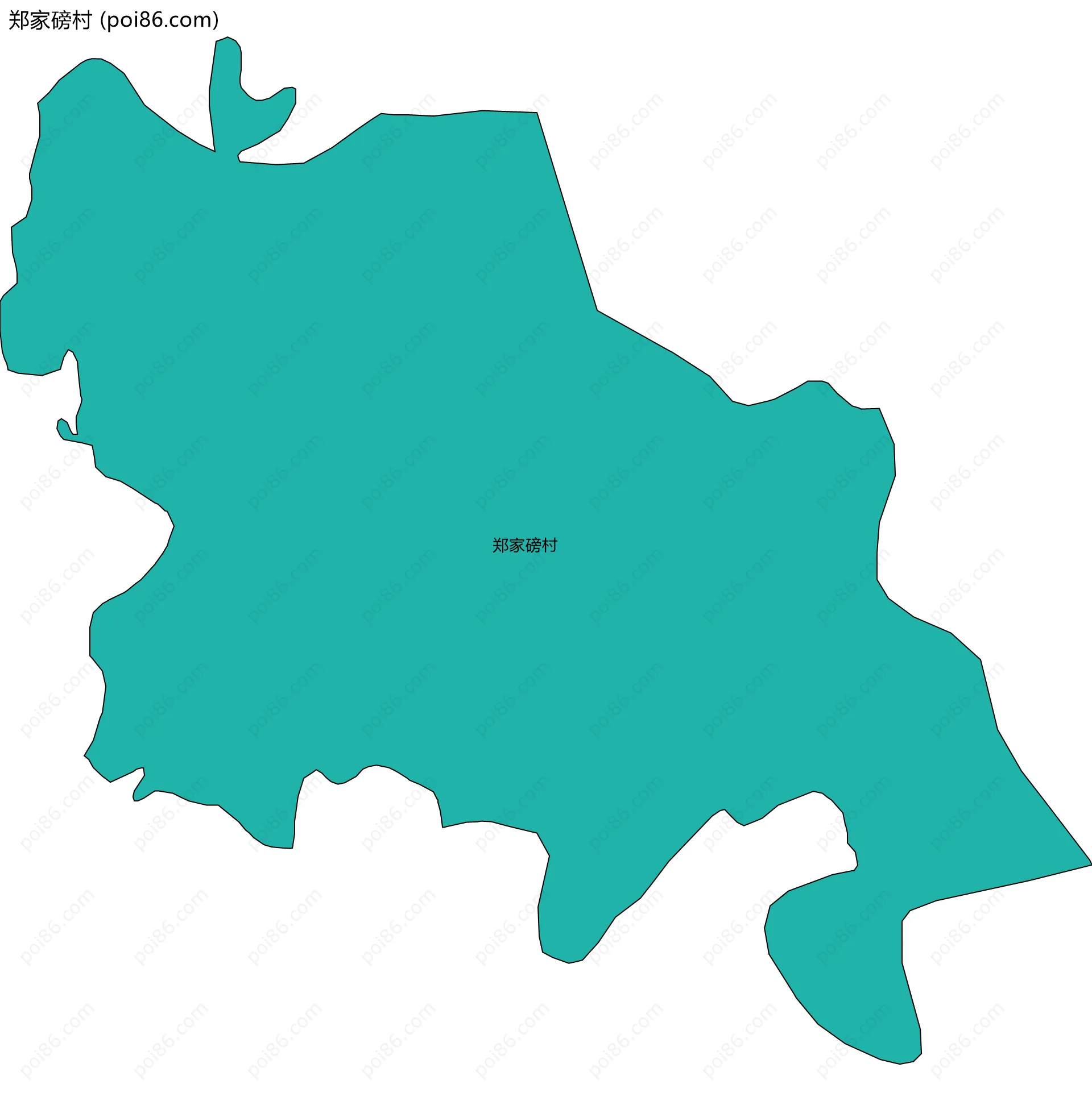 郑家磅村边界地图