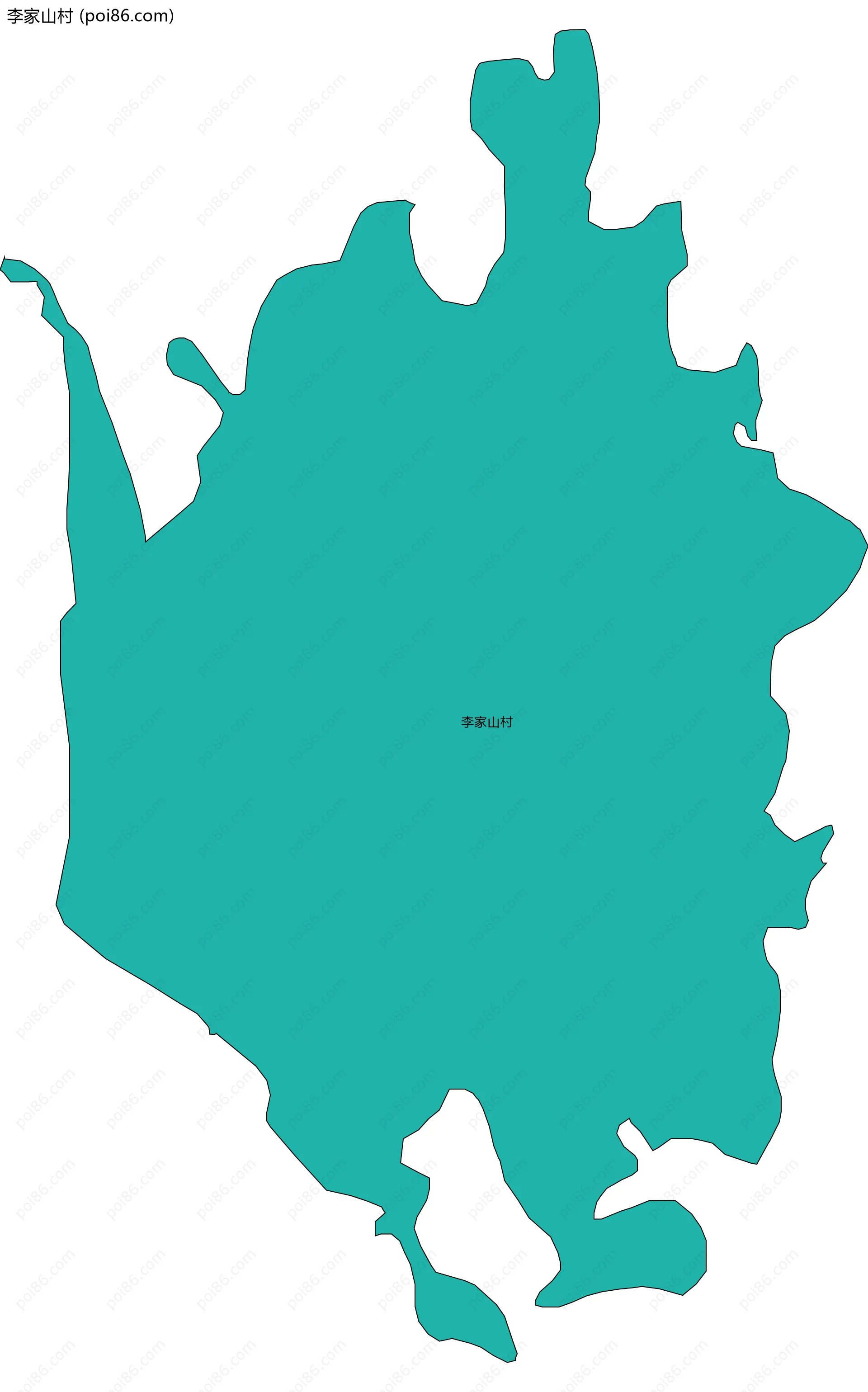 李家山村边界地图