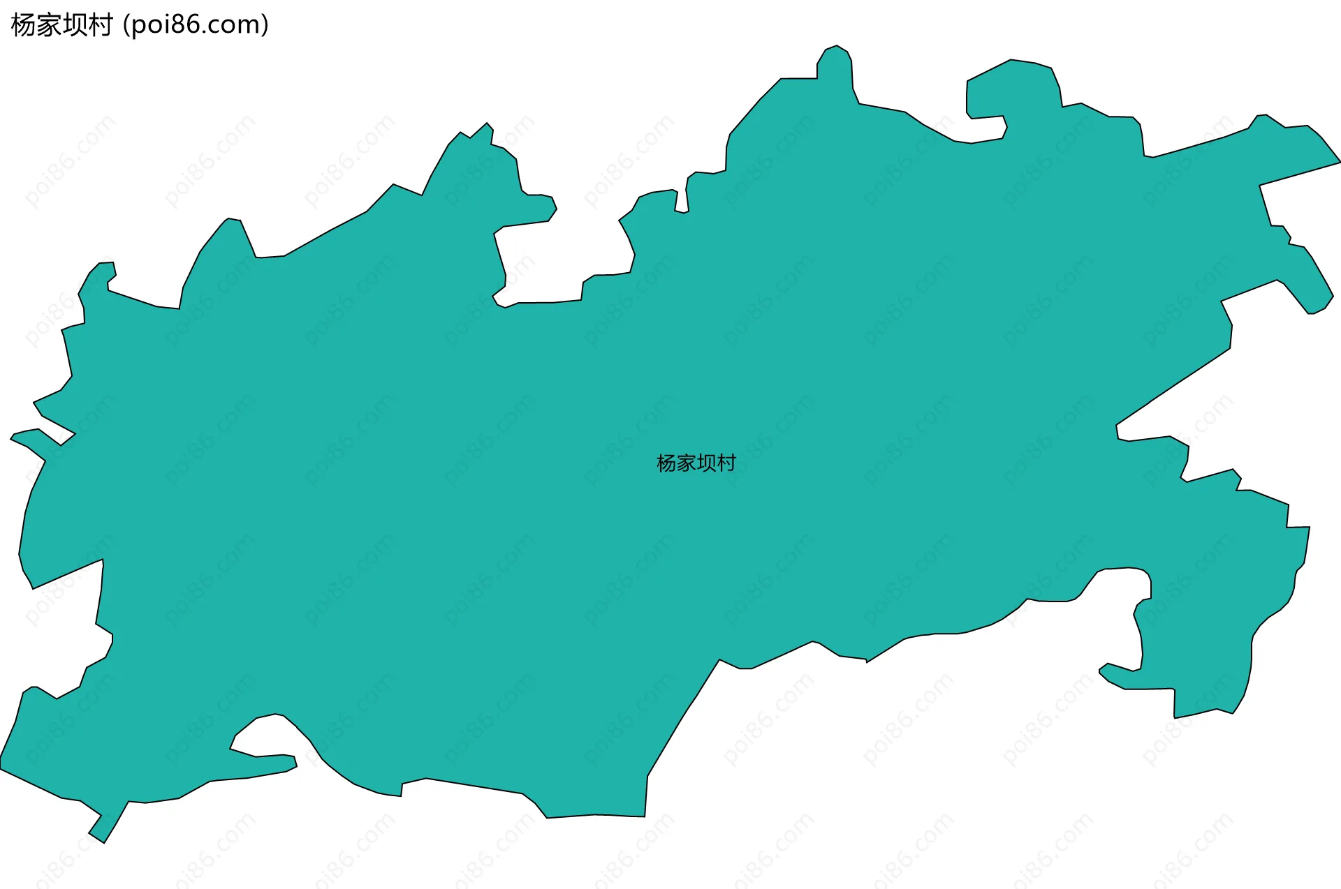 杨家坝村边界地图