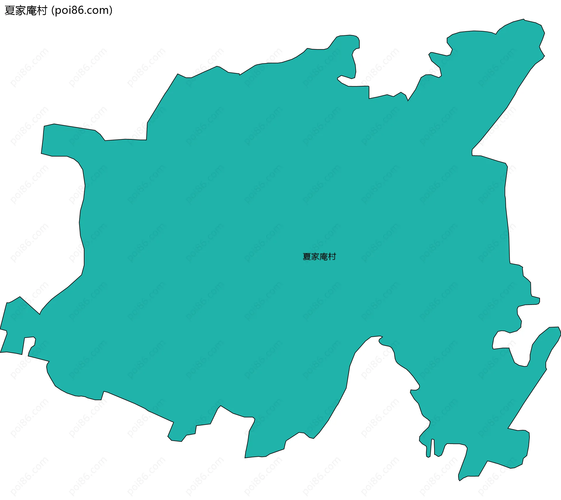 夏家庵村边界地图