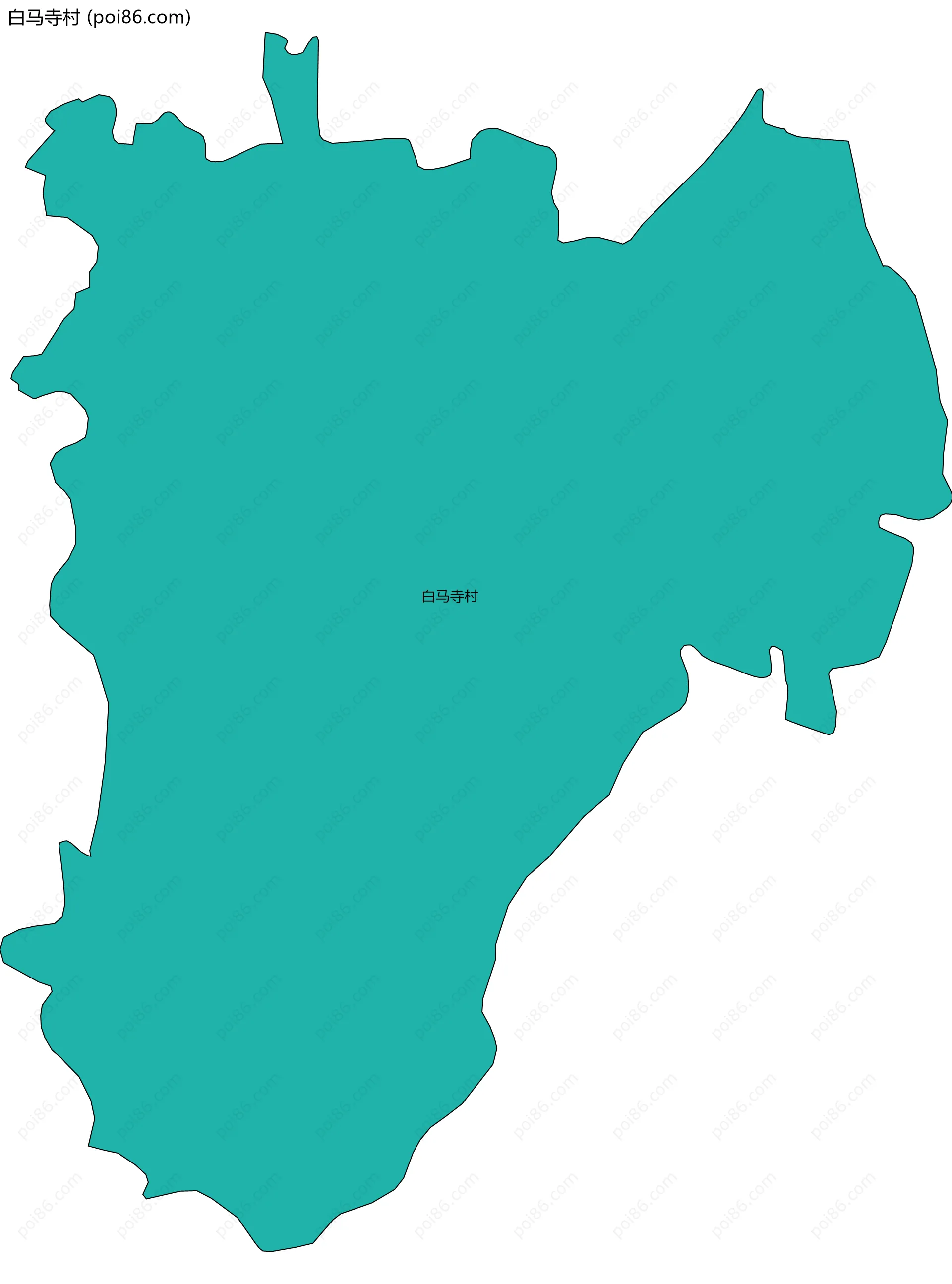 白马寺村边界地图